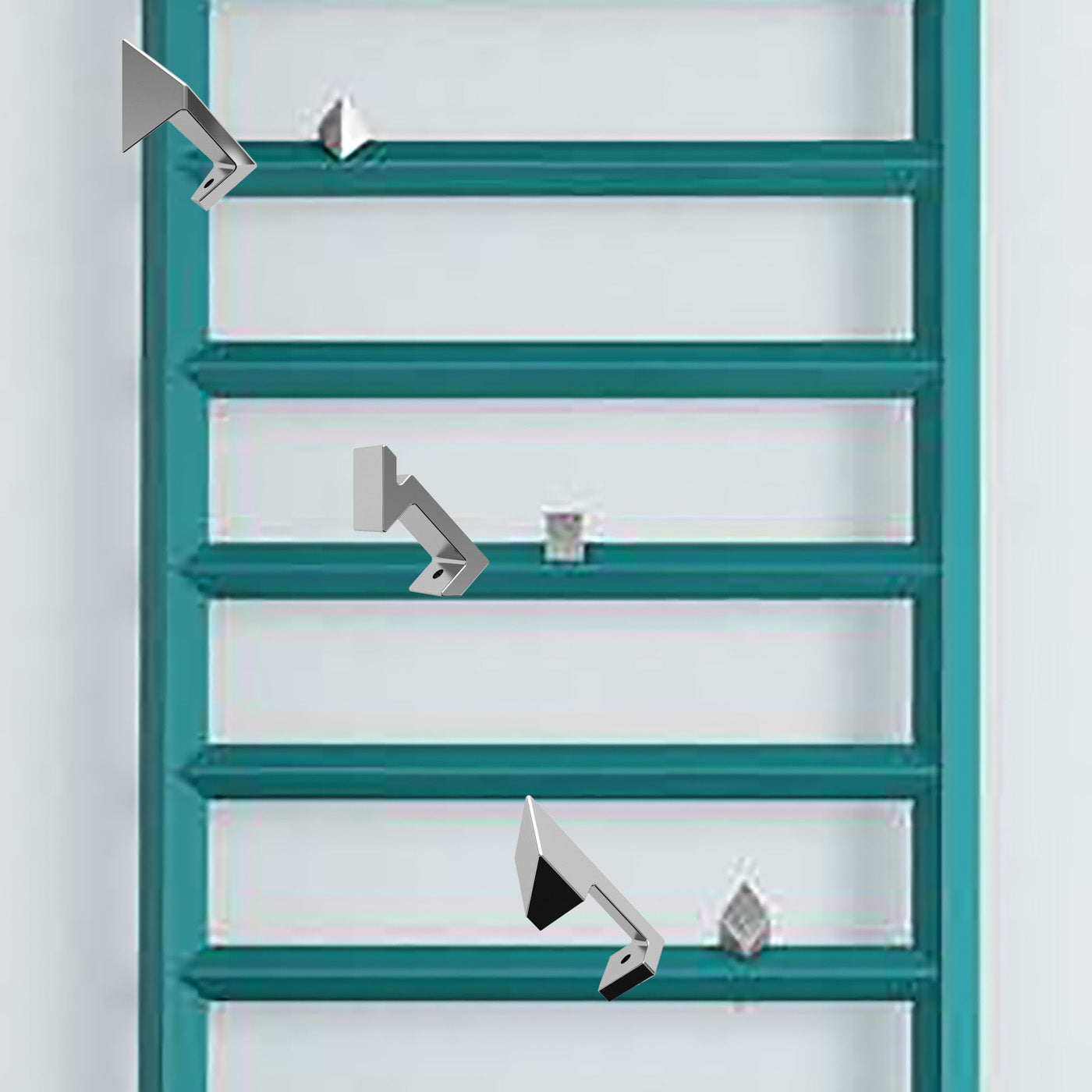 Terma SPARK, Metal Hanger Shelf Accessory, Bespoke Colour, for Terma DIAMOND Towel Rails