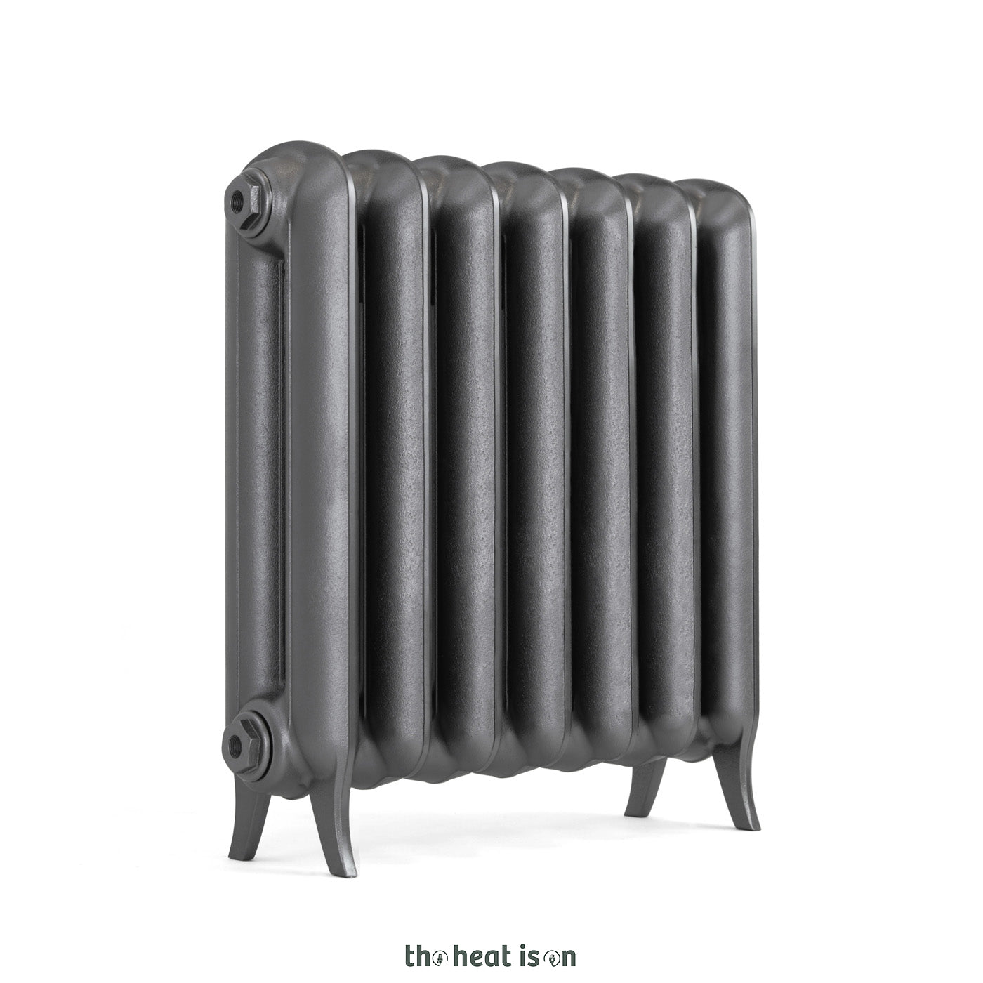 Terma PLAIN 2 COL, 620h x 606w(mm), 2450 BTUs Horizontal Cast Iron Radiator, Raw Metal