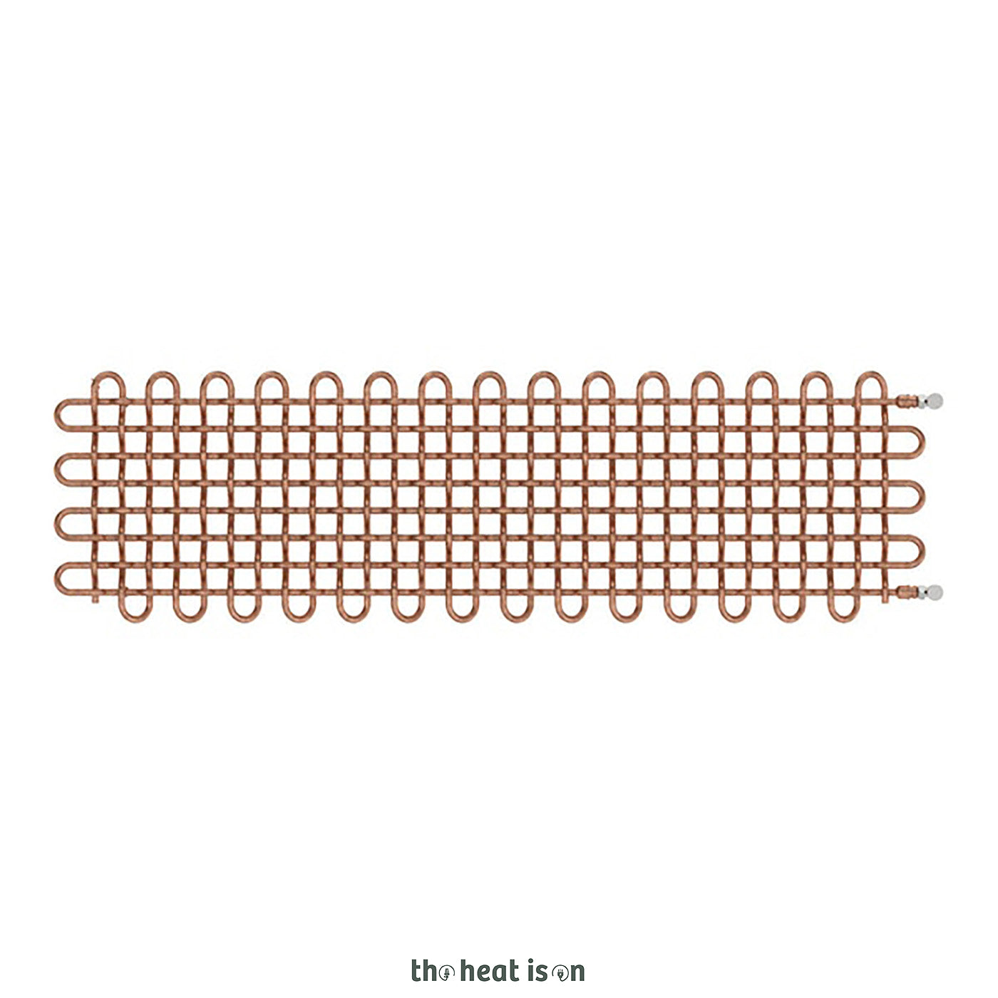Terma PLC H, 463h x 1600w(mm), 2122 BTUs, Horizontal Designer Radiator, Bright Copper