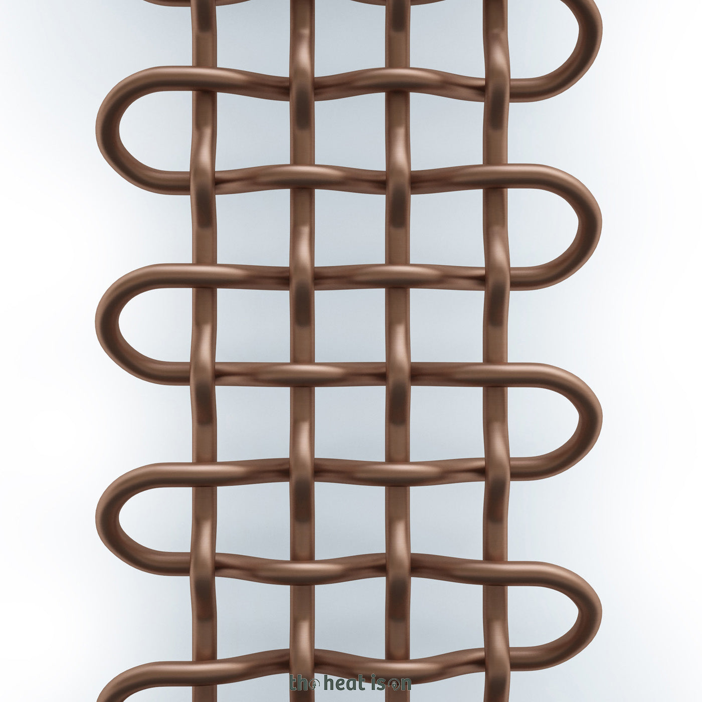 Terma PLC V, 1580h x 263w(mm), 1129 BTUs, Vertical Designer Radiator, Bright Copper