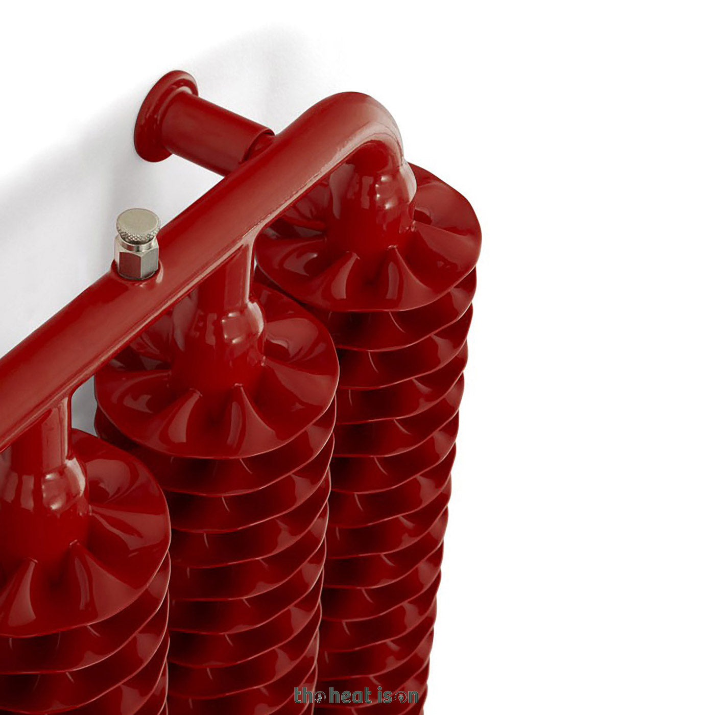 Terma RIBBON V, 1720h x 390w(mm), 2975 BTUs, Vertical Designer Radiator, RAL 3020 Matt Traffic Red