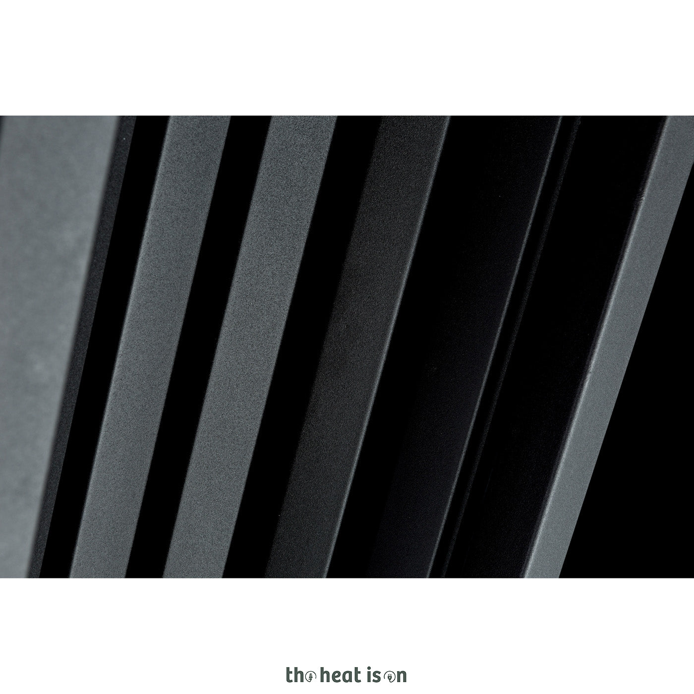 Terma TRIGA AN, 1900h x 280w(mm), 3590 BTUs Half Round Vertical Designer Radiator, Heban Black