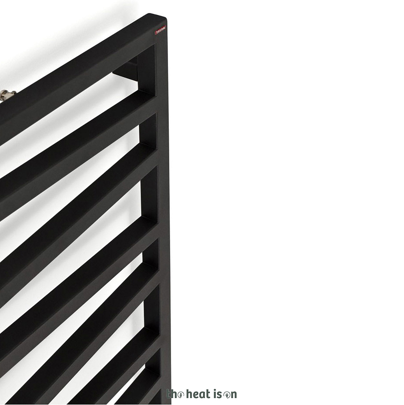 Terma ZIG ZAG, 1310h x 500w(mm), 1672 BTUs, Heated Towel Rail, Heban