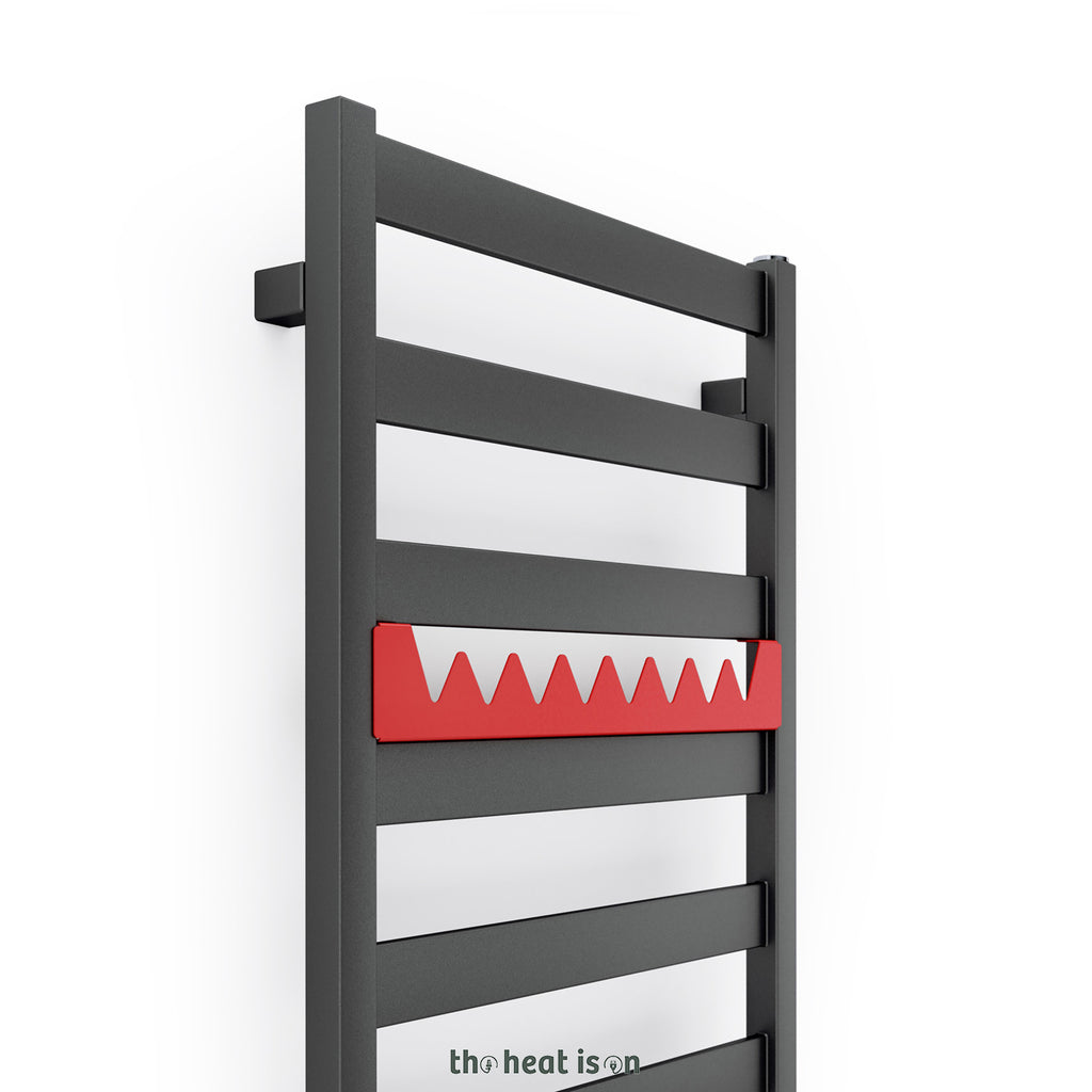 07-metal-hanger-shelf-accessory-happy-hanger-shark-300mm-wide-super-matt-pure-red-ral-3028-for-terma-vivo-towel-rail