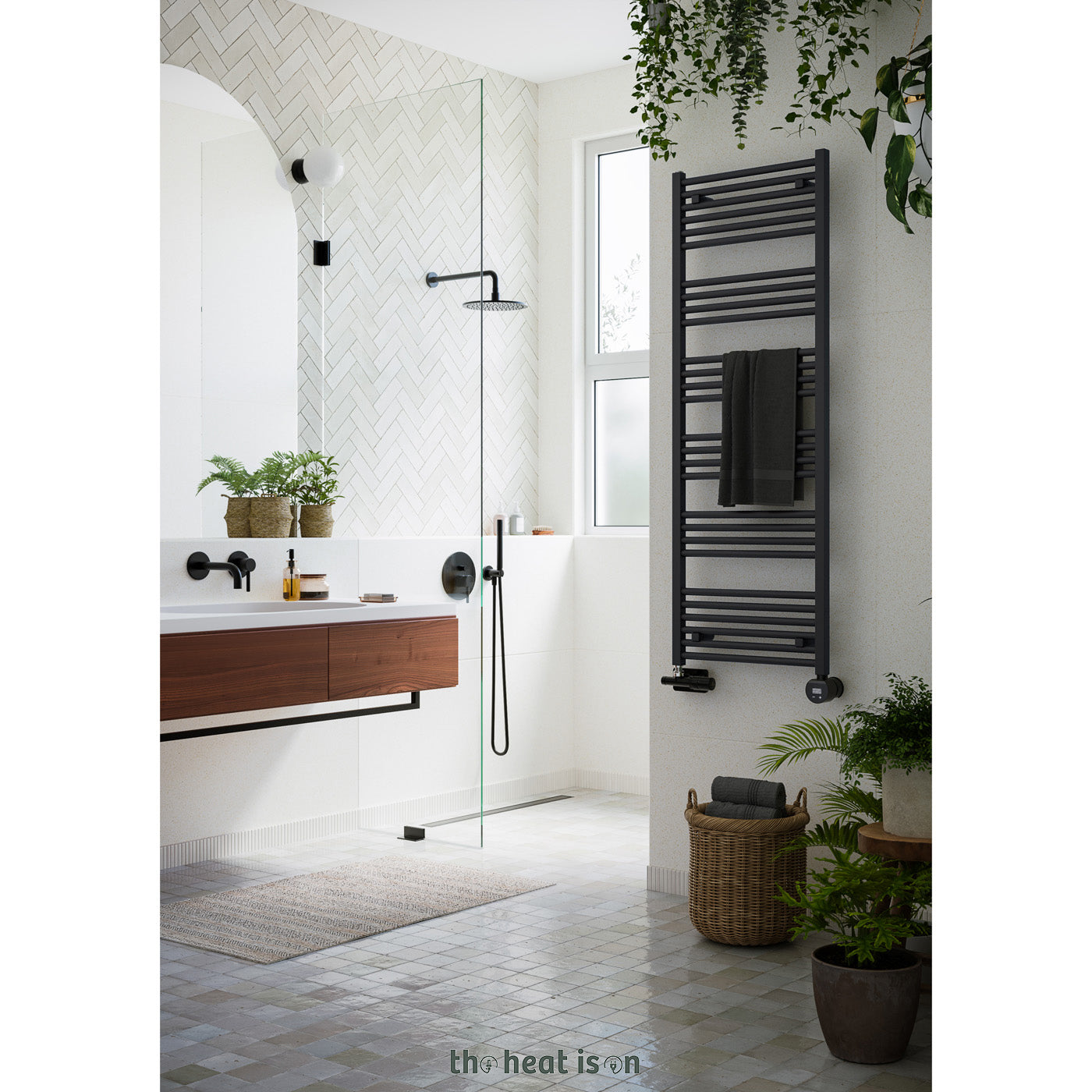 07-terma-fiona-dual-fuel-towel-rail-1380h-x-500wmm-2003-btus-600w-matt-black-ral-9005-with-unico-dual-fuel-valve-in-soft-black-veo-black-black-wi-fi-element-30-60oc