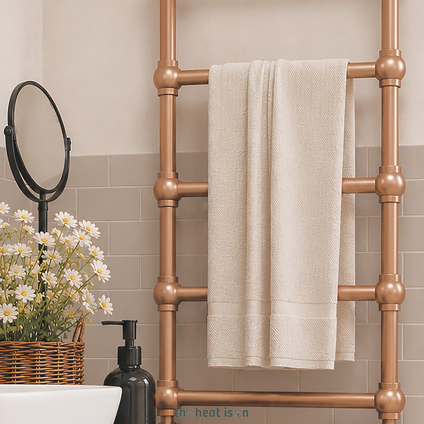 07-terma-retro-dual-fuel-towel-rail_-1170h-x-504w_mm_-1051-btus_-300w_-bright-copper-_with-unico-dual-fuel-valve-in-bright-copper--_-veo-black_black-wi-fi-element_-30-60_c