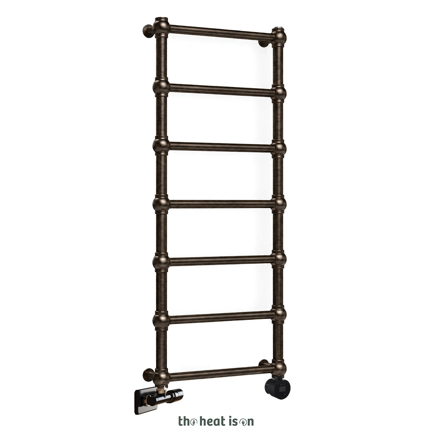 07-terma-retro-dual-fuel-towel-rail_-1170h-x-504w_mm_-1051-btus_-300w_-dark-bronze-_with-unico-dual-fuel-valve-in-dark-bronze--_-veo-black_black-wi-fi-element_-30-60_c