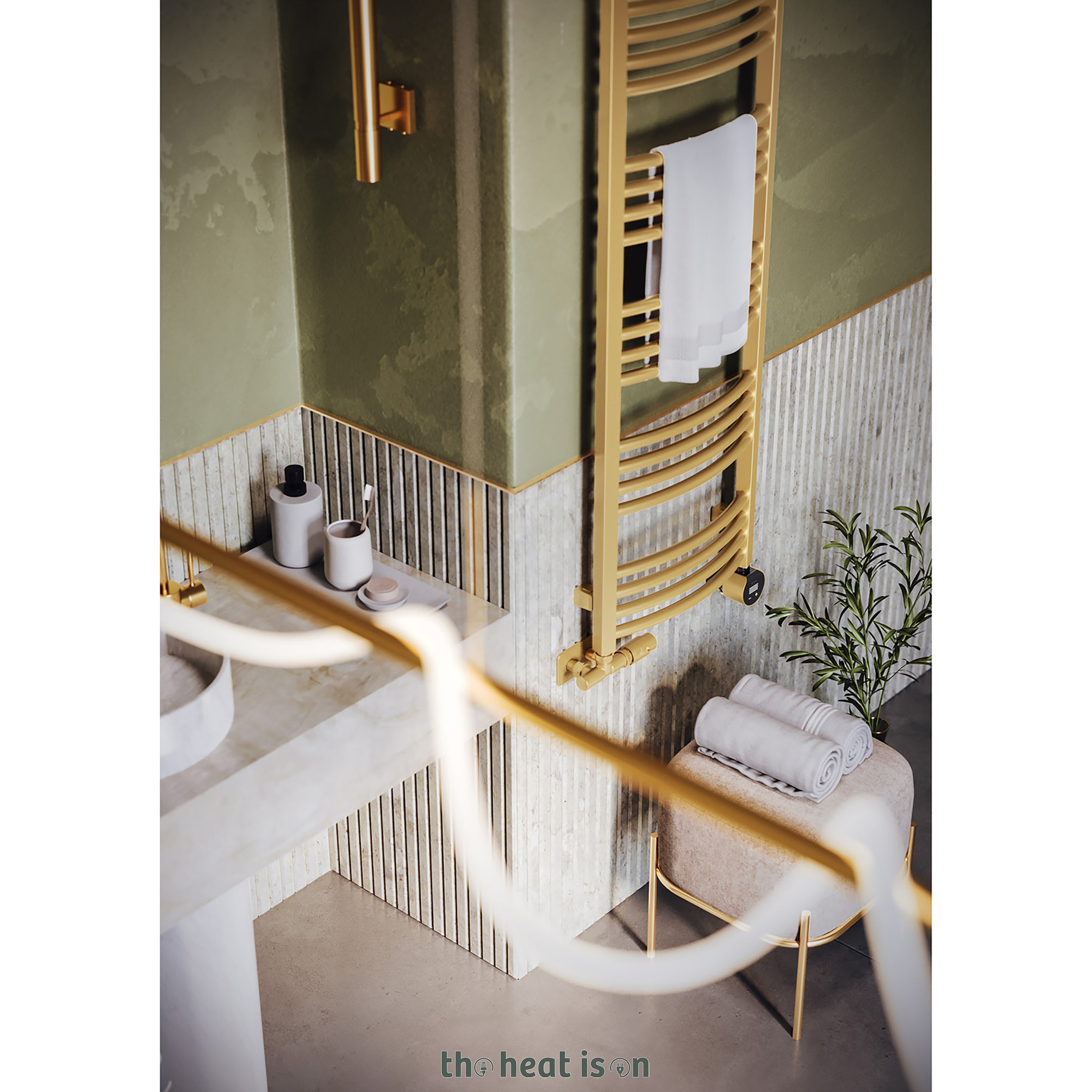 07_01_Terma-LENA_-1620h-x-436w_mm_-2117-BTUs_600w-Dual-Fuel-Towel-Rail-_with-Matching-UNICO-Dual-Fuel-Valve-_-VEO-Black_Brass-Wi-Fi-Element_-Brass
