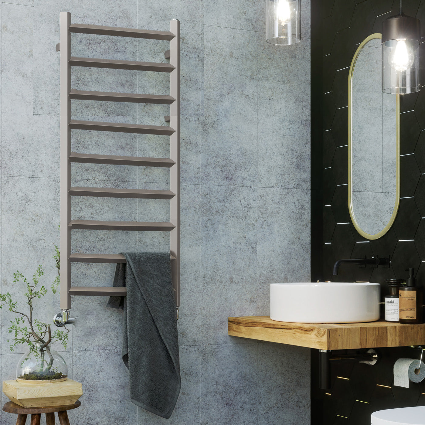 07_Terma-CRYSTAL-1200h-x-500wmm-1364-btus-heated-towel-rail-sparkling-gravel-taupe-grey