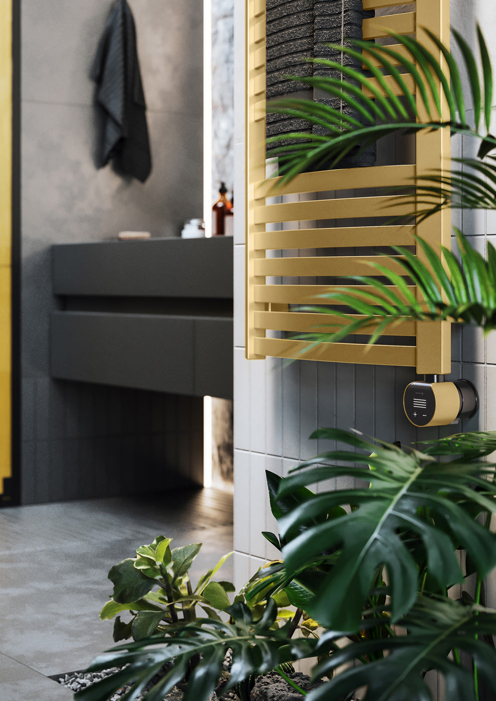 07_Terma-DEXTER-E-_Wi-Fi_-860h-x-400w_mm_-300w-Electric-Towel-Rail_-Matt-Brass
