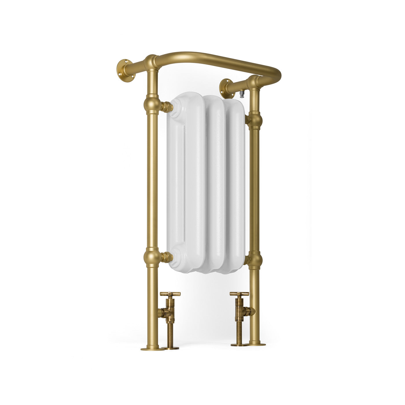 07_Terma-PLAIN-TOWEL-RAIL_-900h-x-490w_mm_-1217-BTUs_-Heated-Towel-Rail_-White-Soft-_Radiator_-_-Brass-_Surround