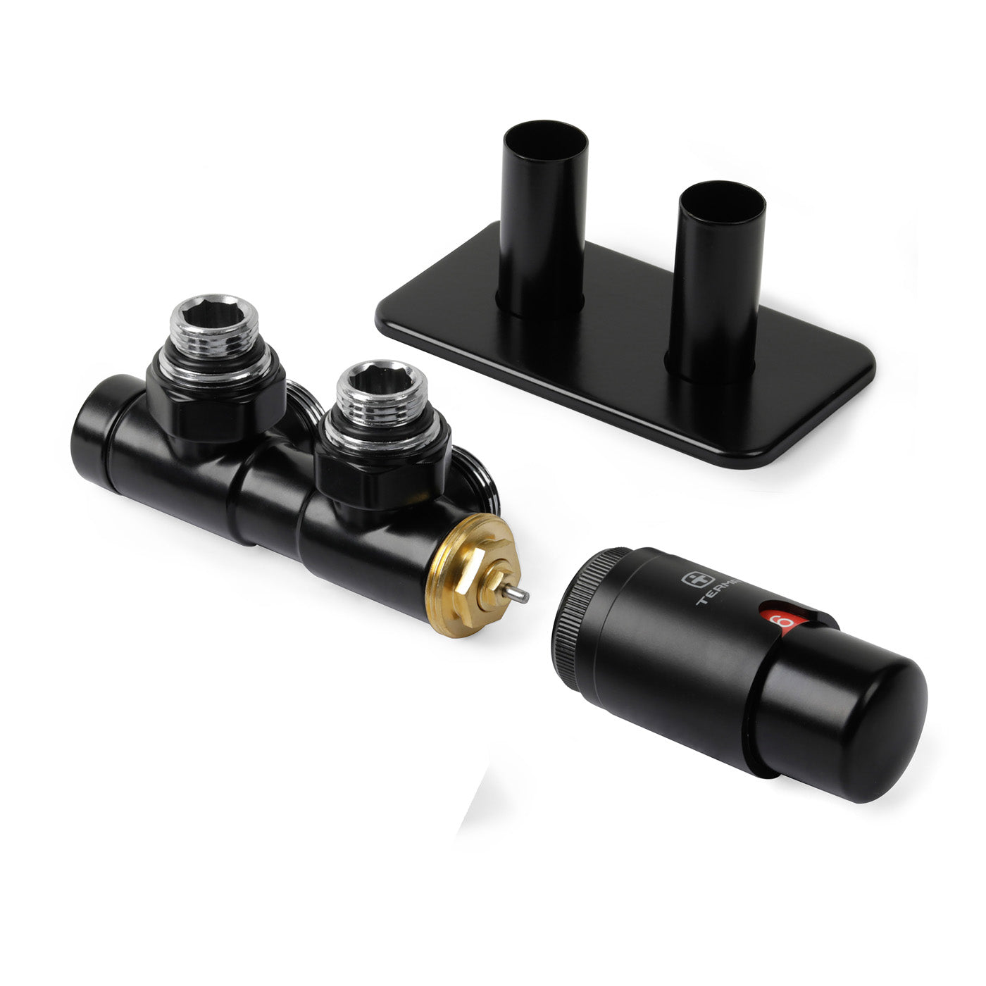 07_Thermostatic-50mm-Radiator-Valves-_TRVs_-_-Pipe-Masking_-Matt-Black-_RAL-9005_-LEFT-SIDED-ANGLED_-TWINS_df7908d4-f0f7-4d3d-92cd-f1aa360bbc56