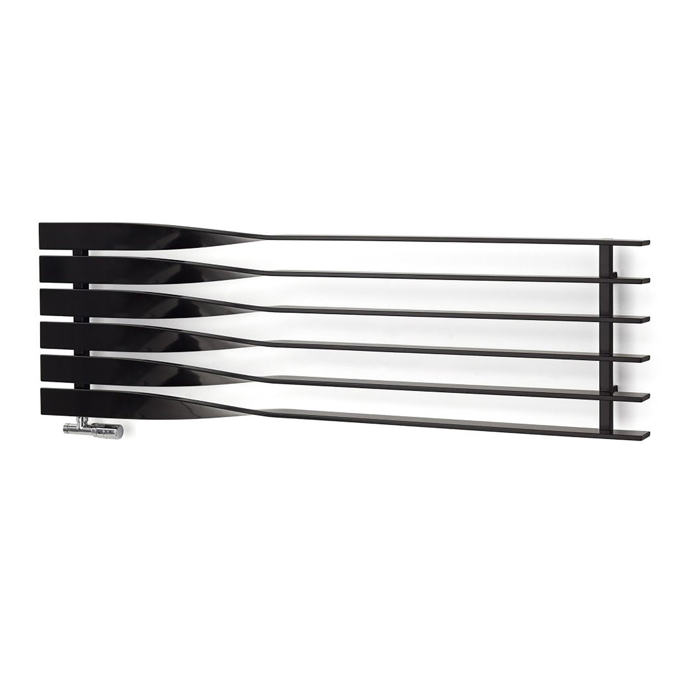 Terma CYKLON H, 495h x 1600w(mm), 2402 BTUs, Horizontal Designer Radiator, RAL 9005 Silk Black