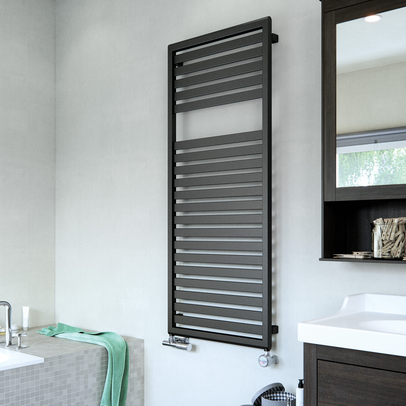 07_terma-lukka-dual-fuel-towel-rail_-1420h-x-600w_mm_-2580-btus_-800w_-metallic-black-_with-unico-dual-fuel-valve-in-chrome-_-moa-element-in-chrome_-45_60oc