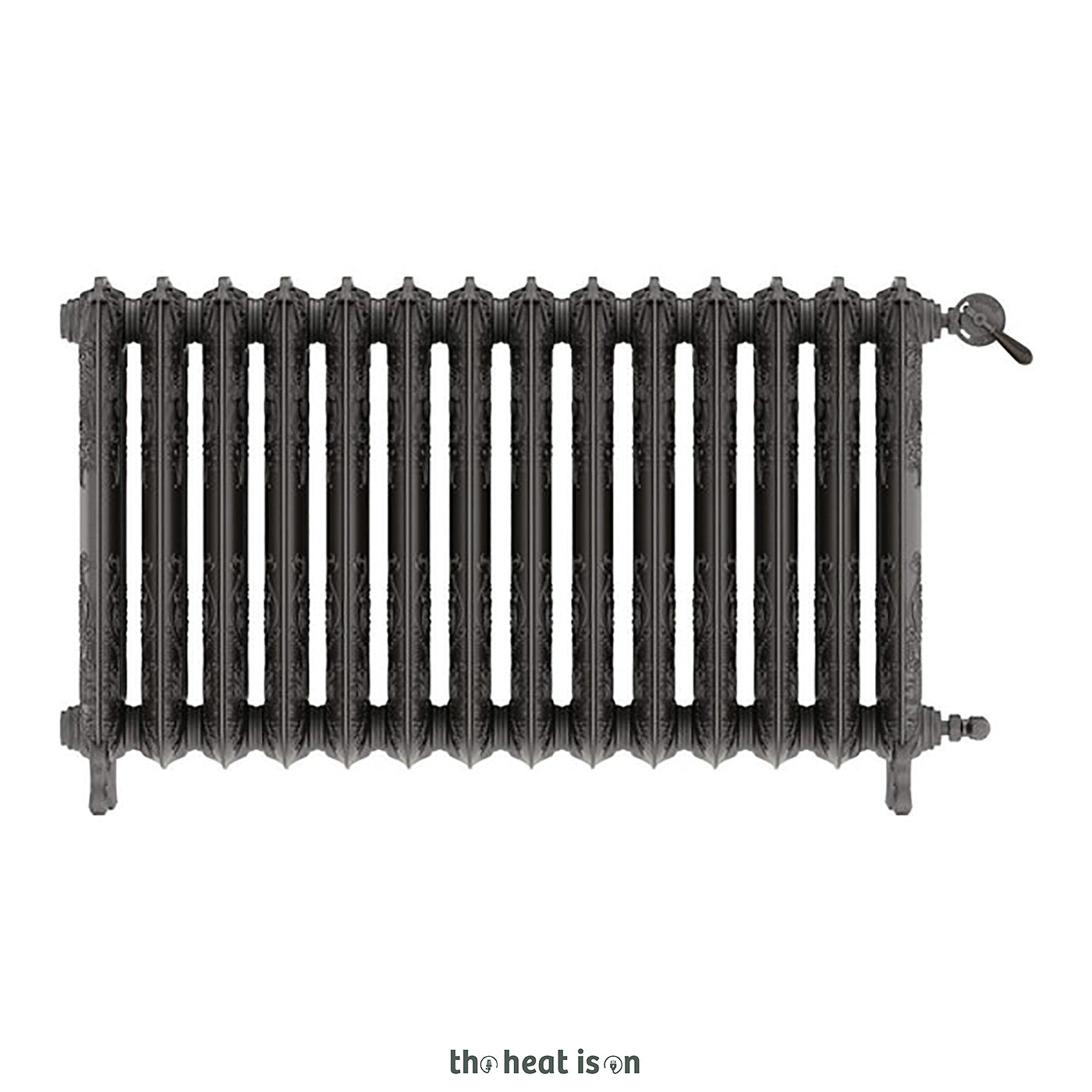 Terma OXFORD, 710h x 1180w(mm), 6831 BTUs Horizontal Cast Iron Radiator, Raw Metal