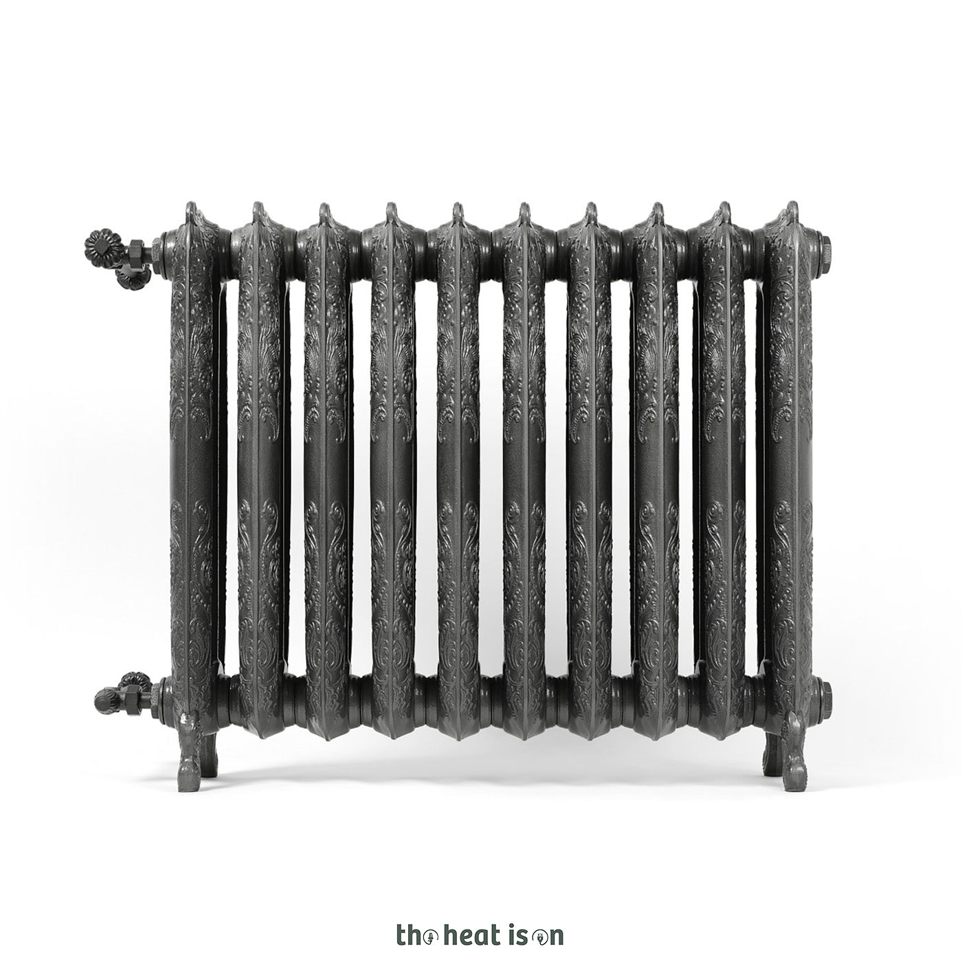 Terma OXFORD, 710h x 770w(mm), 4391 BTUs, Horizontal Cast Iron Radiator, 9 sections, Raw Metal