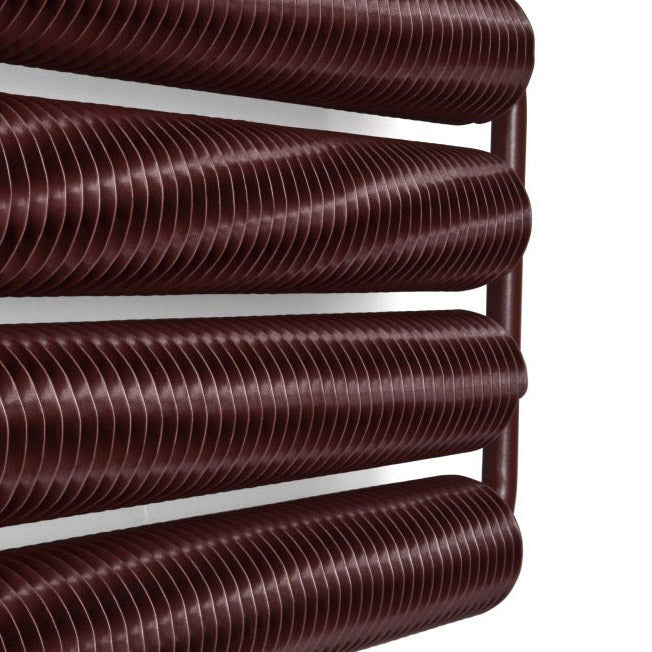 Terma RIBBON HWS, 390h x 1540w(mm), 3378 BTUs, Horizontal Designer Radiator, RAL 3007 Matt Black Red