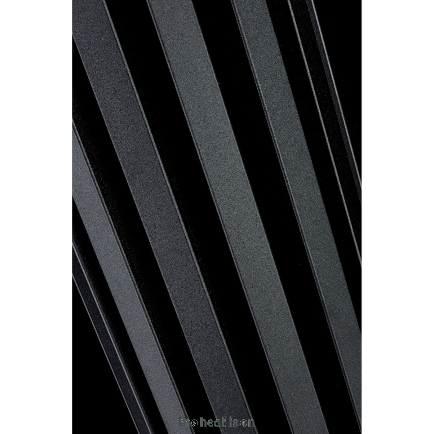 Terma TRIGA AN, 1900h x 280w(mm), 3590 BTUs Half Round Vertical Designer Radiator, Heban Black