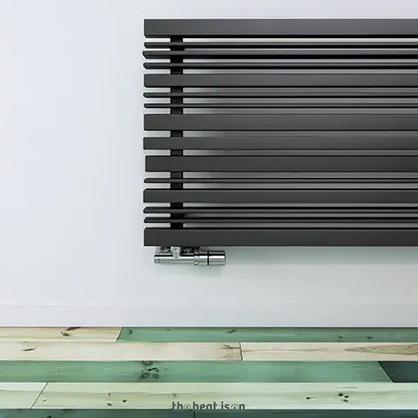 Terma SHERWOOD H, 540h x 1600w(mm), 3607 BTUs, Horizontal Designer Radiator, Metallic Grey