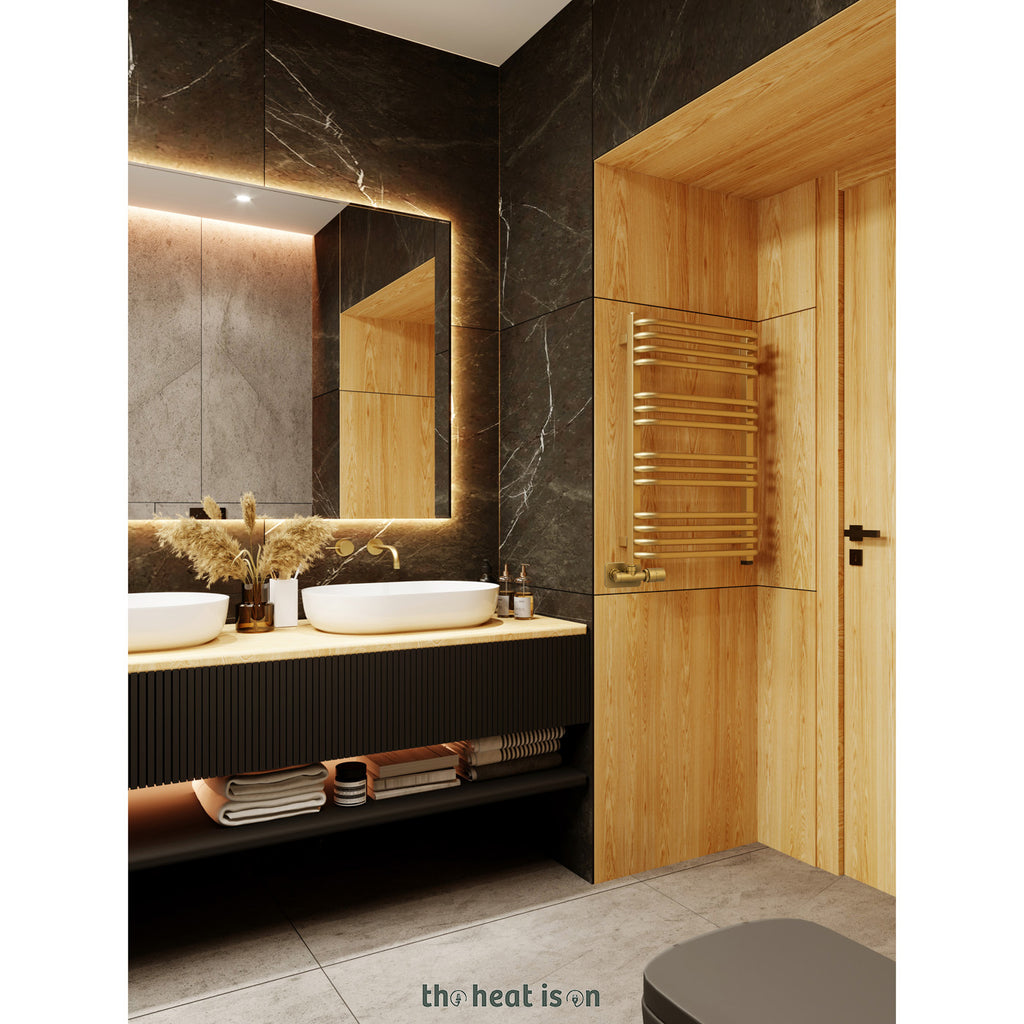 08-terma-alex-one-dual-fuel-towel-rail-760h-x-500wmm-1406-btus-400w-brass-premium-wet-paint-with-unico-dual-fuel-valve-in-chrome-internal-one-element-45-60oc