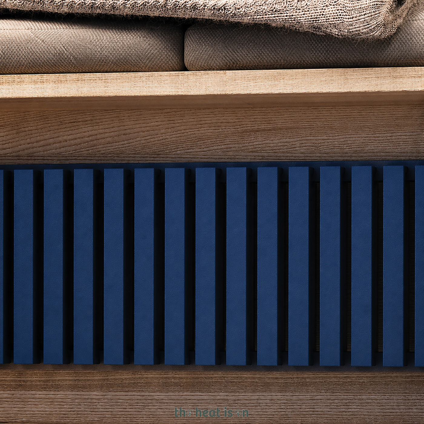 Terma NEMO E, 300h x 1455w(mm), 0.8 Kw Electric Radiator, Denim Blue (wi-fi controlled with VEO Element, 15-28 oC)