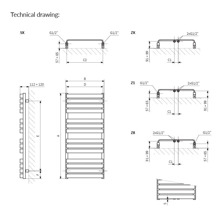 08-terma-warp-t-dual-fuel-towel-rail-1110h-x-500wmm-1887-btus-600w-matt-pure-red-ral-3028-with-unico-dual-fuel-valve-in-chrome-with-ktx-1-element-in-chrome-30-60oc