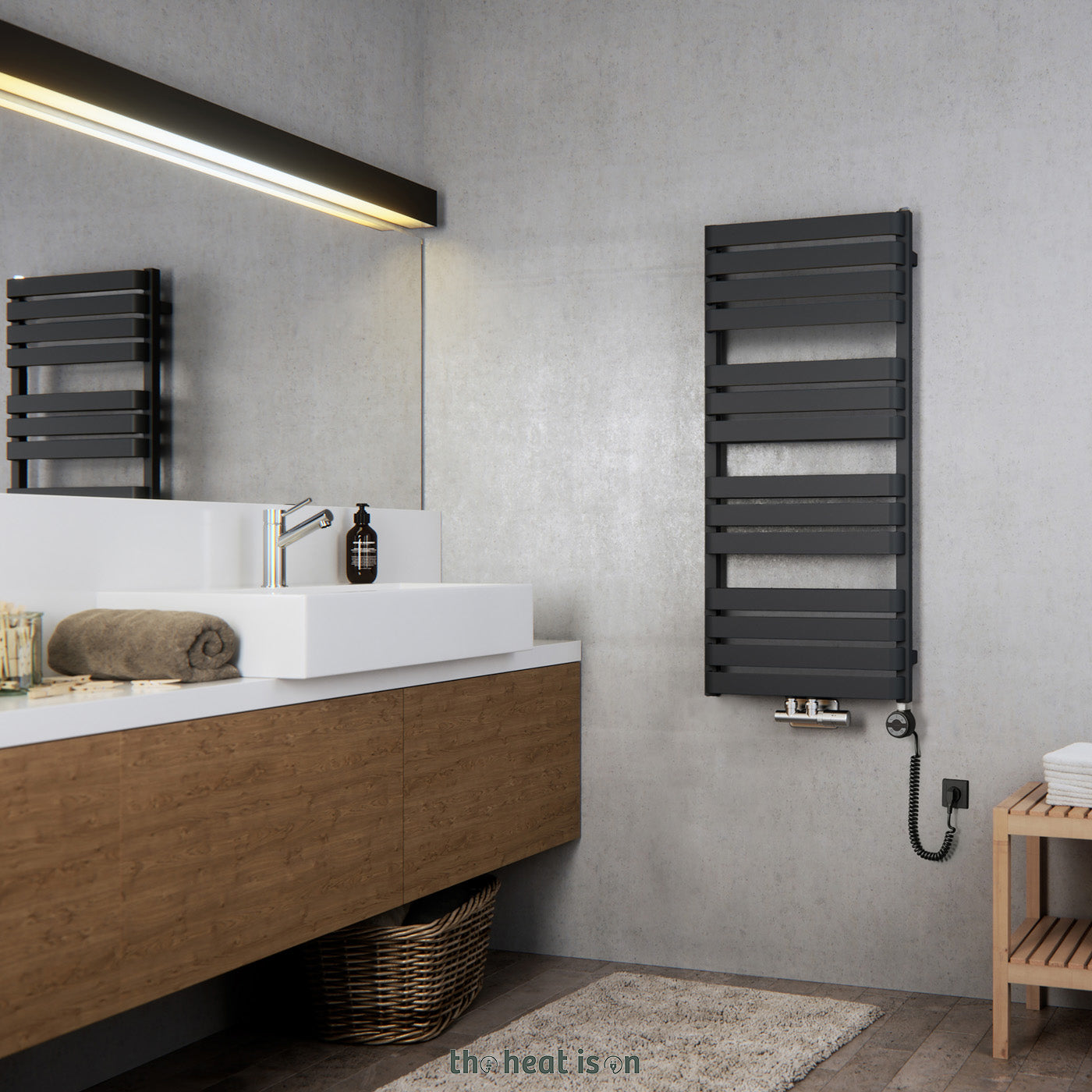 08-terma-warp-t-dual-fuel-towel-rail-1110h-x-500wmm-50mm-connections-1887-btus-600w-matt-black-ral-9005-with-twins-valves-in-chrome-moa-in-black-30-60oc