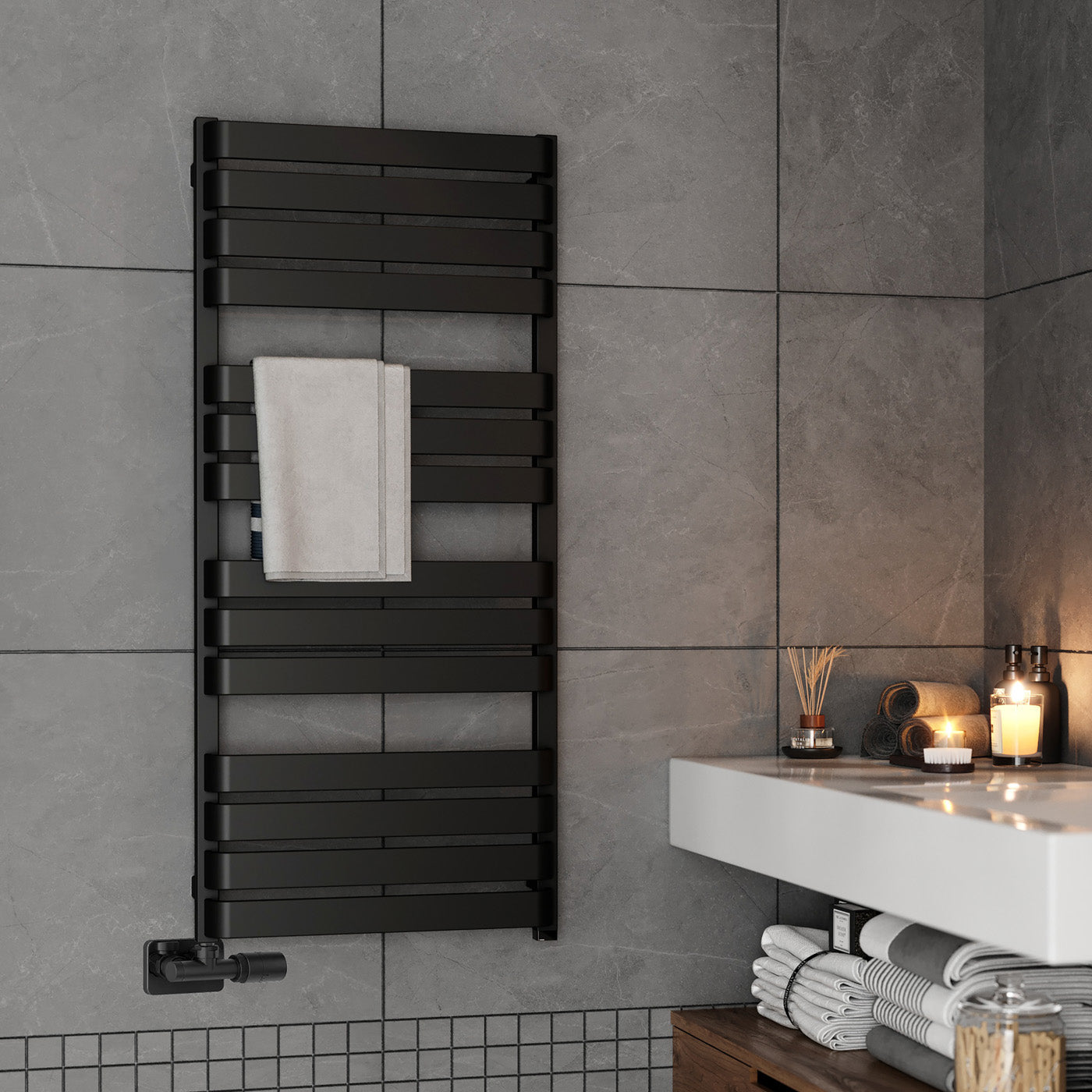08-terma-warp-t-one-dual-fuel-towel-rail-1110h-x-500wmm-1887-btus-600w-super-matt-black-soft-9005-with-unico-dual-fuel-valve-in-soft-black-internal-one-element-45-60oc