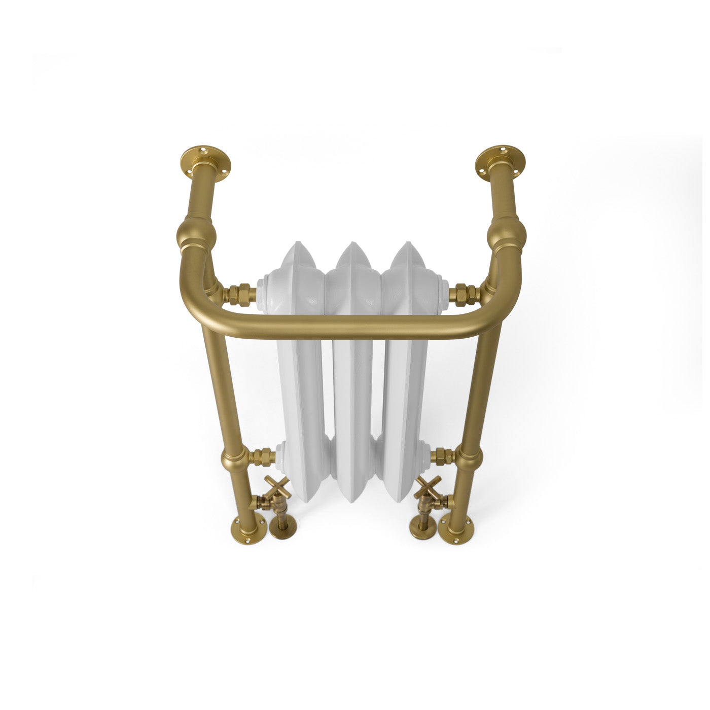 08_Terma-PLAIN-TOWEL-RAIL_-900h-x-490w_mm_-1217-BTUs_-Heated-Towel-Rail_-White-Soft-_Radiator_-_-Brass-_Surround