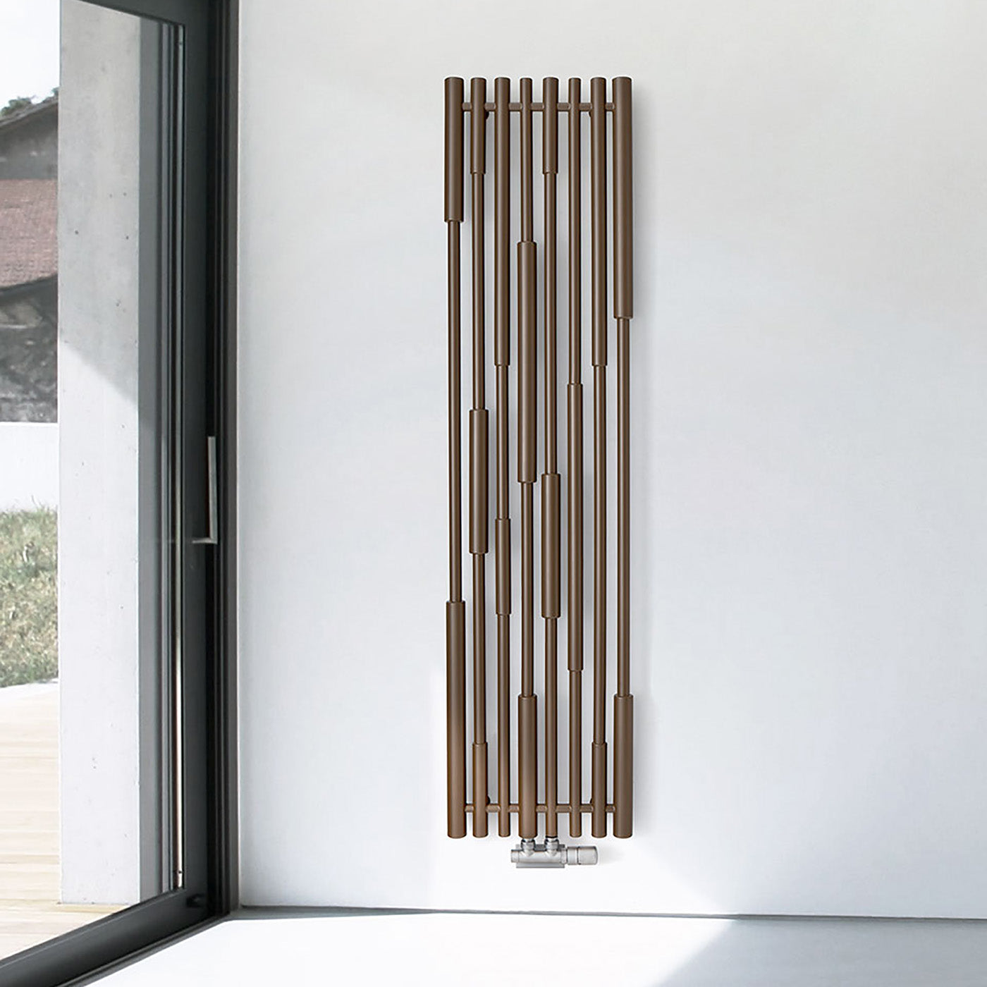 Terma CANE, 1900h x 390w(mm), 2621 BTUs, Vertical Designer Radiator, Vibrant Brown