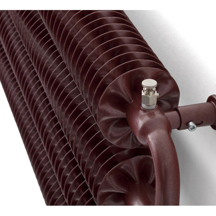 Terma RIBBON HWS, 390h x 1540w(mm), 3378 BTUs, Horizontal Designer Radiator, RAL 3007 Matt Black Red