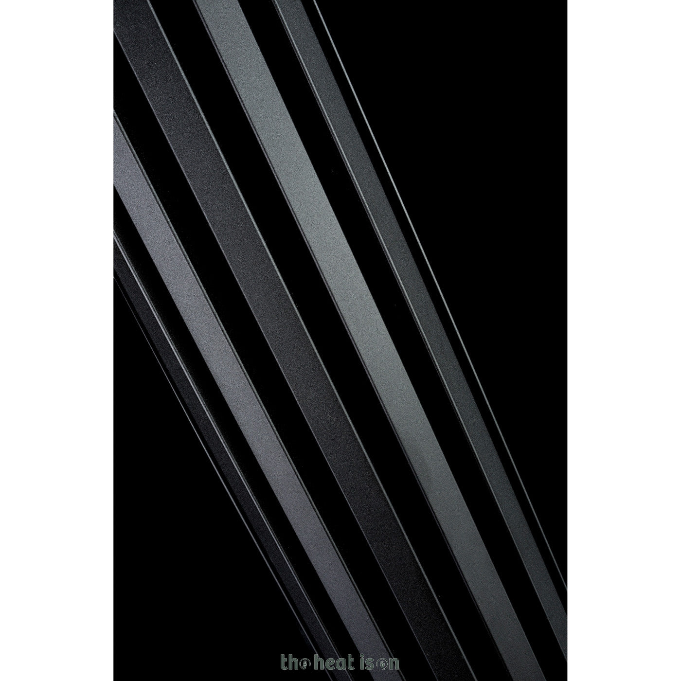 Terma TRIGA AN, 1900h x 280w(mm), 3590 BTUs Half Round Vertical Designer Radiator, Heban Black