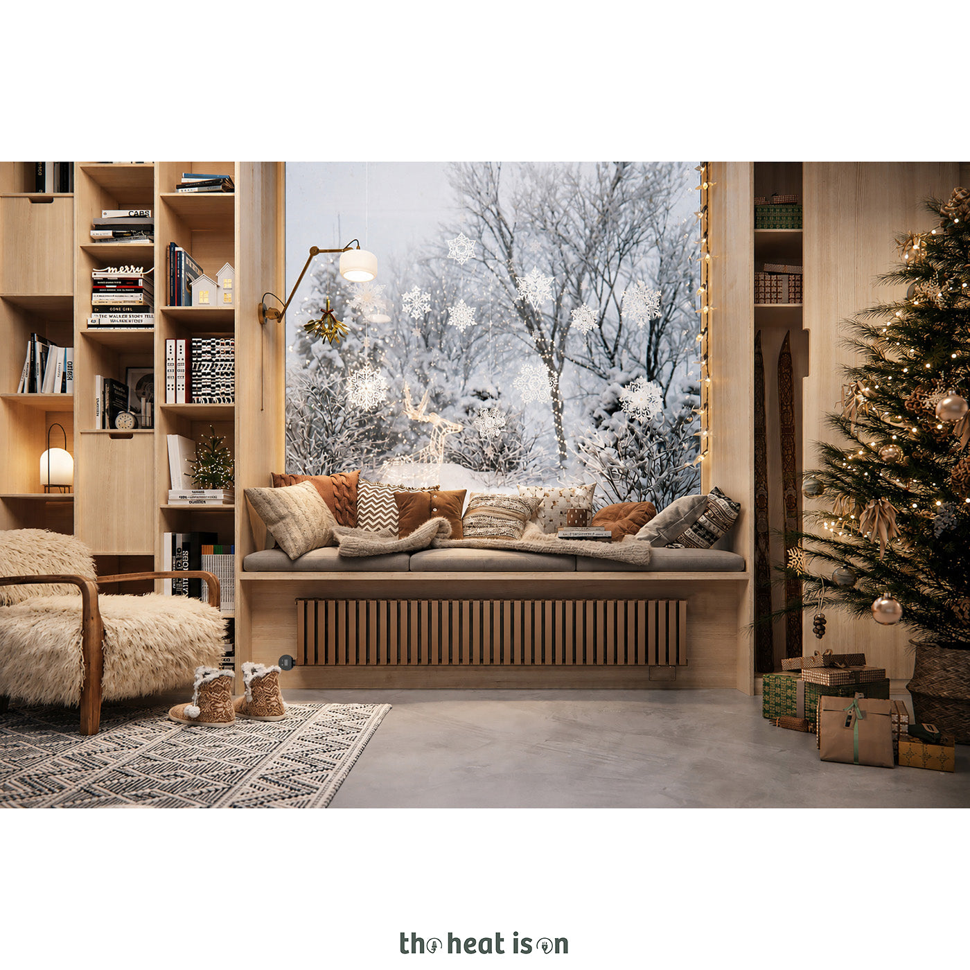 Terma NEMO E, 300h x 1725w(mm), 1.0 Kw Electric Radiator, Bright Copper (wi-fi controlled with VEO Element, 15-28 oC)