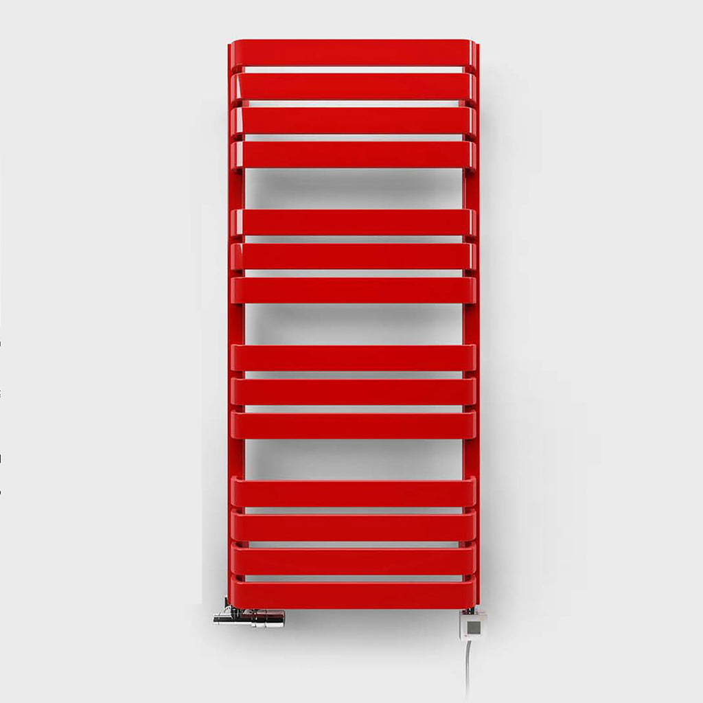 09-terma-warp-t-dual-fuel-towel-rail-1110h-x-500wmm-1887-btus-600w-matt-pure-red-ral-3028-with-unico-dual-fuel-valve-in-chrome-with-ktx-1-element-in-chrome-30-60oc