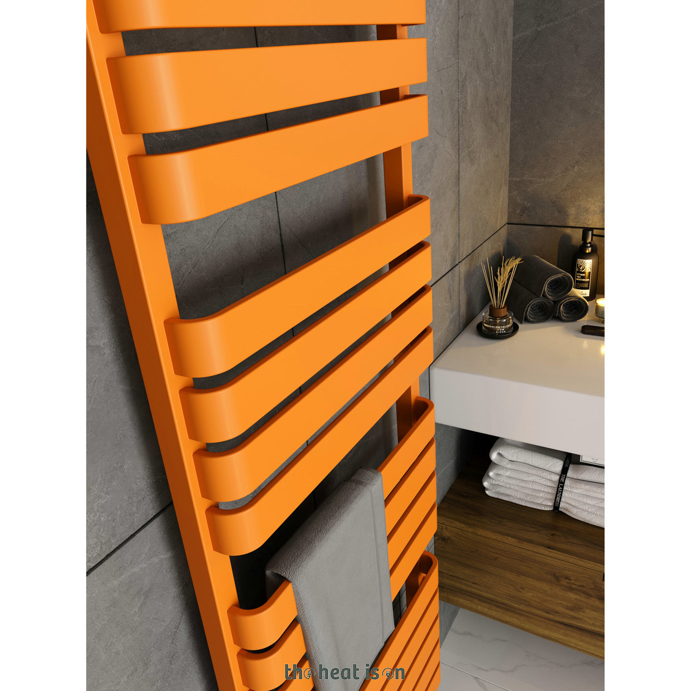 09-terma-warp-t-one-dual-fuel-towel-rail-1695h-x-500wmm-2887-btus-800w-matt-pastel-orange-ral-2003-with-unico-dual-fuel-valve-in-chrome-internal-one-element-45-60oc