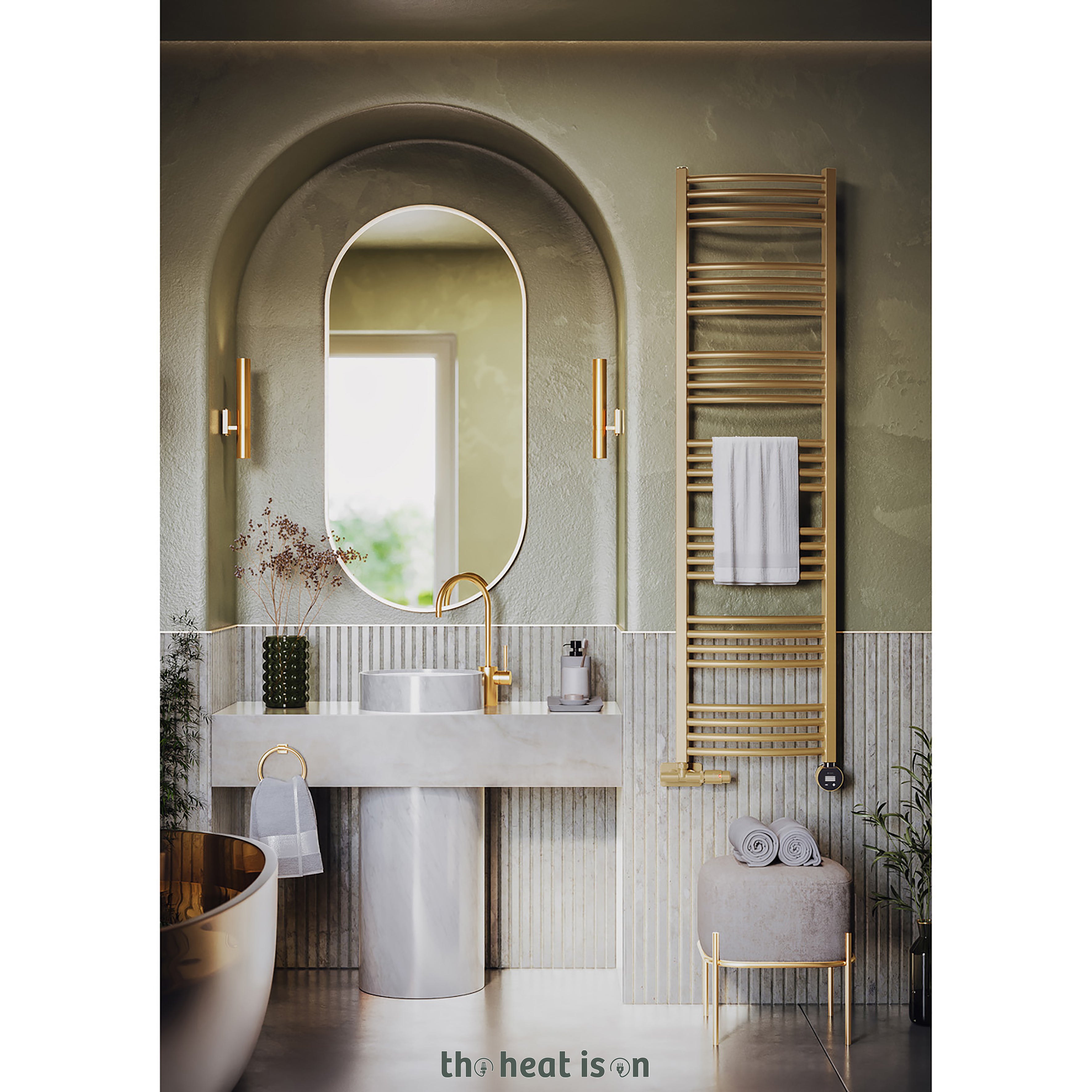 09_01_Terma-LENA_-1620h-x-436w_mm_-2117-BTUs_600w-Dual-Fuel-Towel-Rail-_with-Matching-UNICO-Dual-Fuel-Valve-_-VEO-Black_Brass-Wi-Fi-Element_-Brass