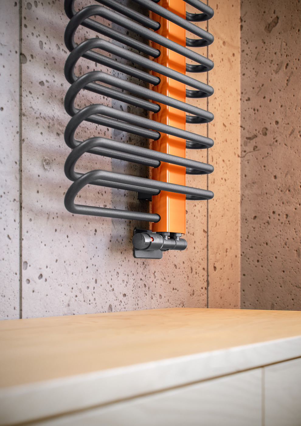 09_Terma-MICHELLE_-1200h-x-500w_mm_-2459-BTUs-Heated-Towel-Rail_-Graphite-Grey-_Bars_-Orange-RAL-2003-_Masking