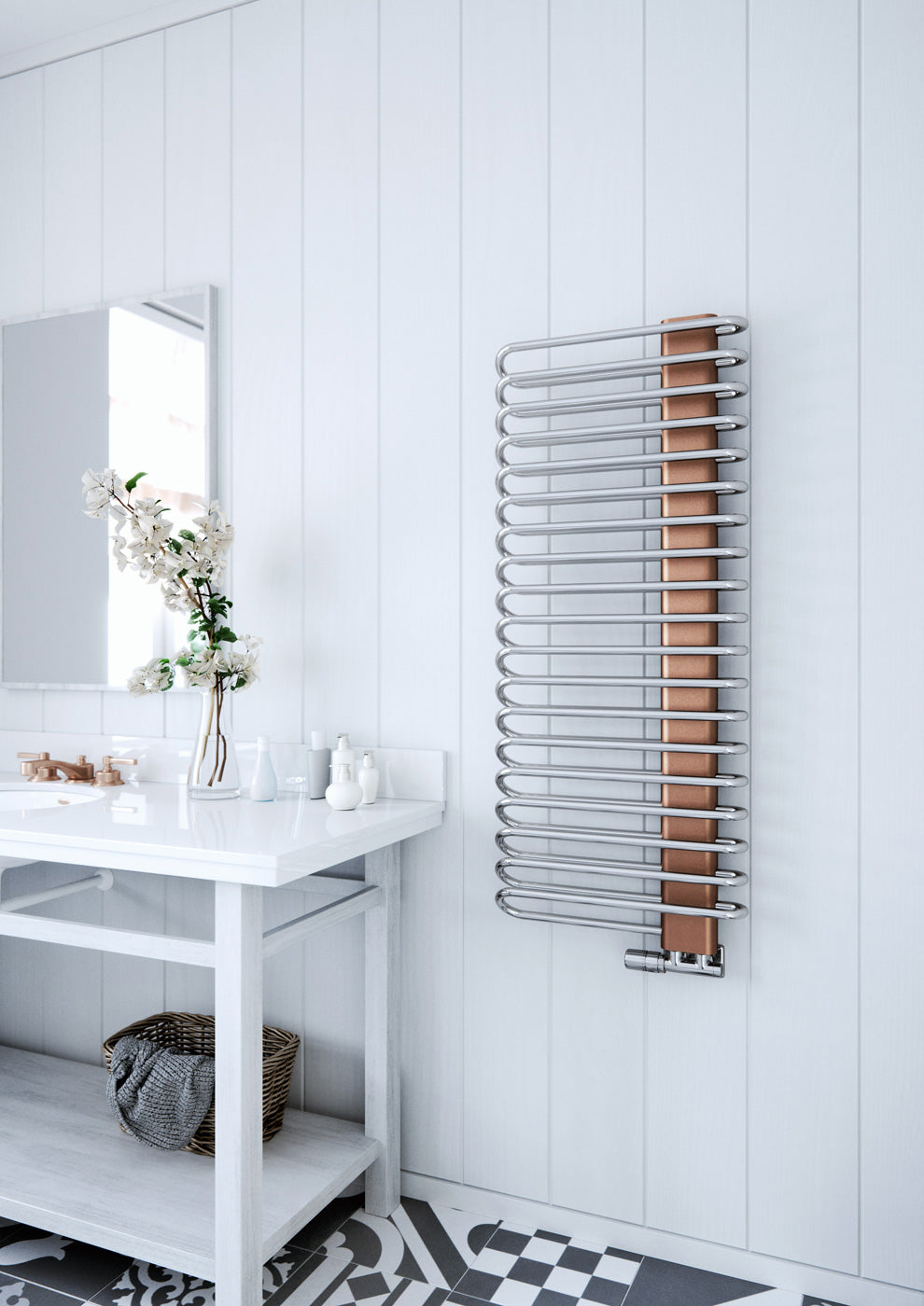 09_Terma-MICHELLE_-1200h-x-500w_mm_-2459-BTUs-Heated-Towel-Rail_-Nickel-Gloss-_Bars_-_-Copper-_Masking