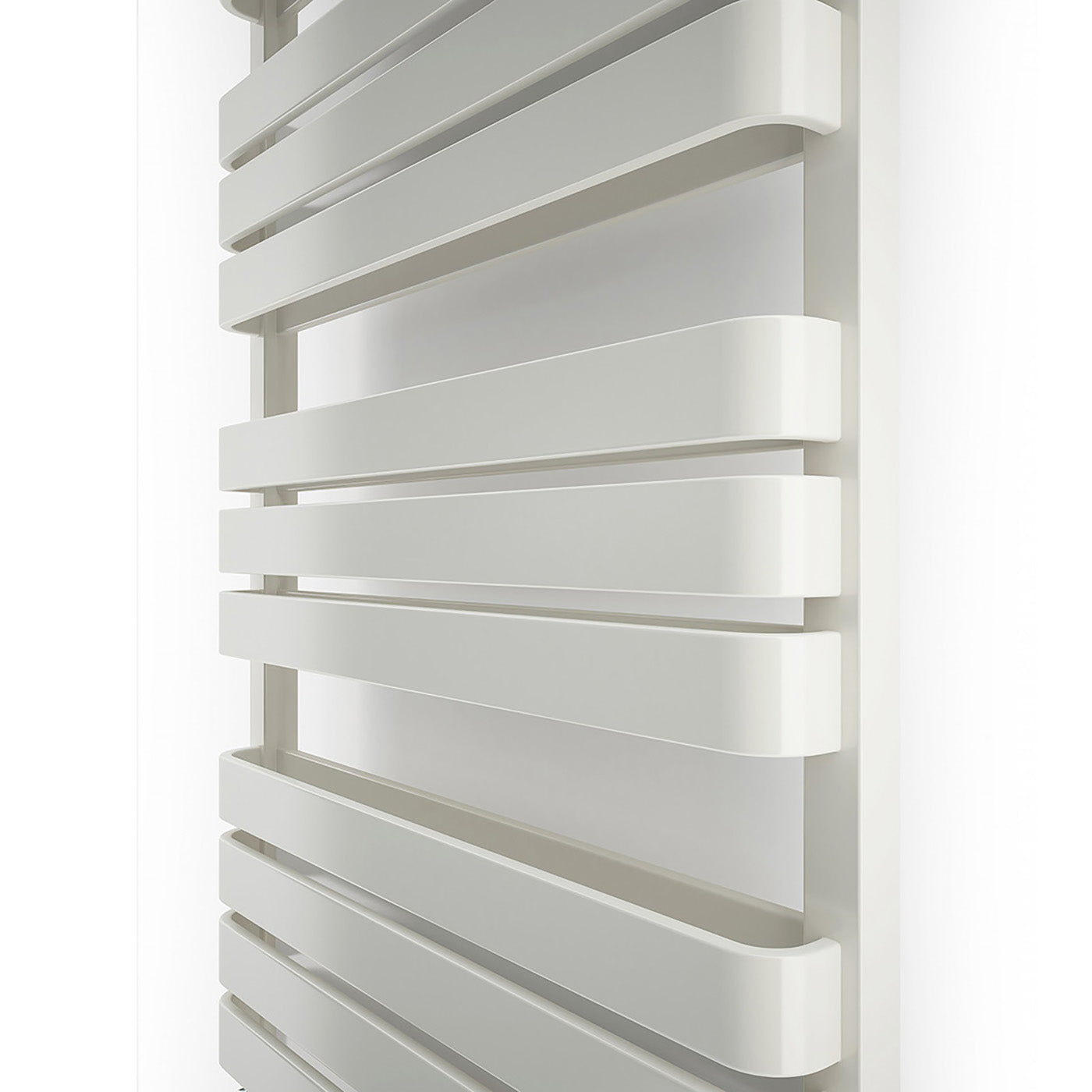 Terma WARP T BOLD, 1110h x 500w(mm), 2660 BTUs Heated Towel Rail, Soft 9016 (Matt White)