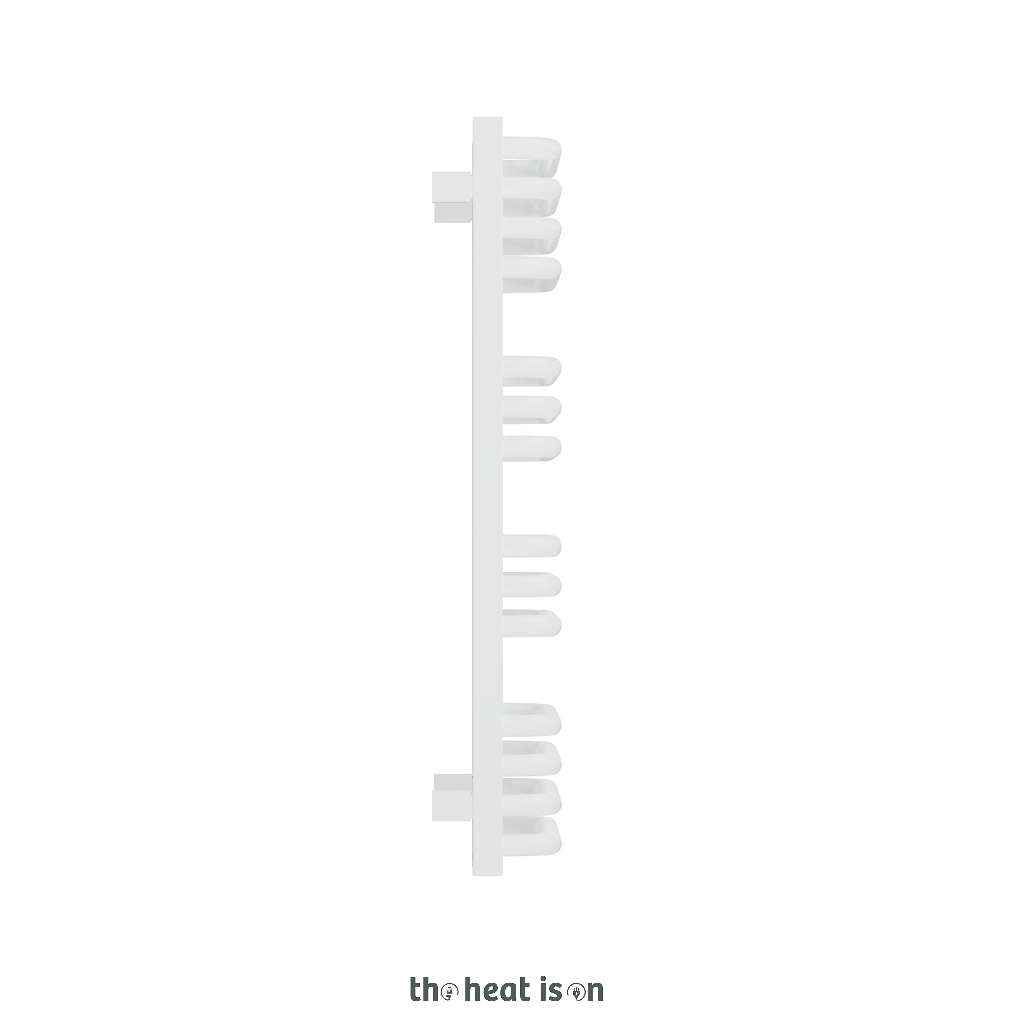 Terma ALEX ONE Dual Fuel Towel Rail, 760h x 500w(mm), 1406 BTUs/400w, Matt White RAL 9016 (with UNICO Dual Fuel Valve in Soft Matt White & Internal ONE Element (manual/optional IR controllable), 45/60°c)
