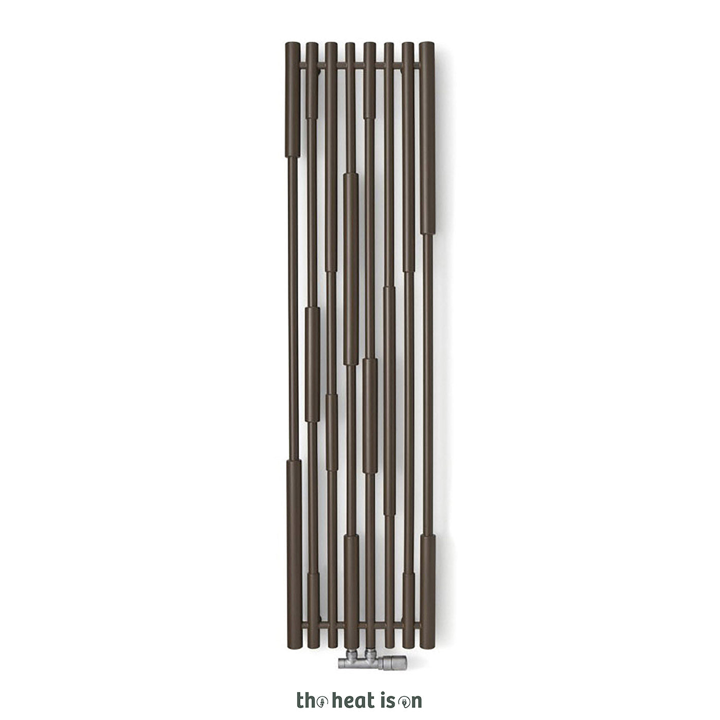 Terma CANE, 1900h x 390w(mm), 2621 BTUs, Vertical Designer Radiator, Vibrant Brown