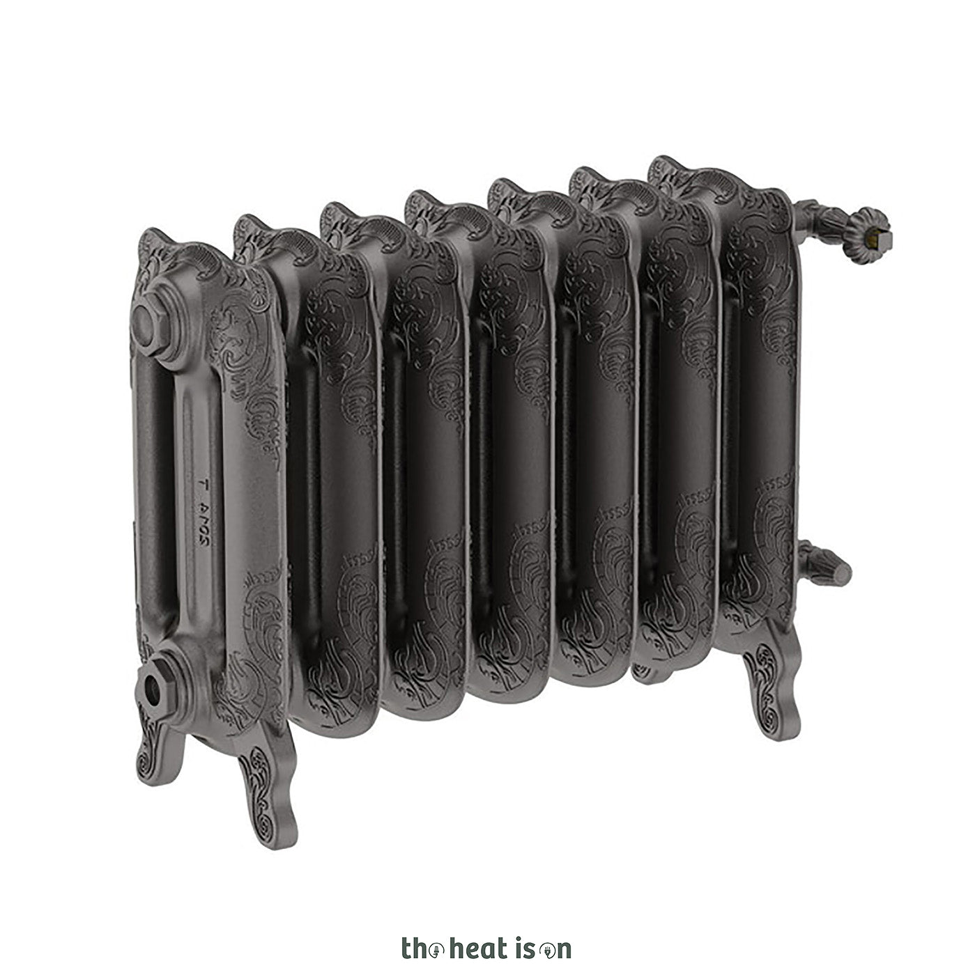 Terma OXFORD, 470h x 606w(mm), 2051 BTUs Horizontal Cast Iron Radiator, Raw Metal