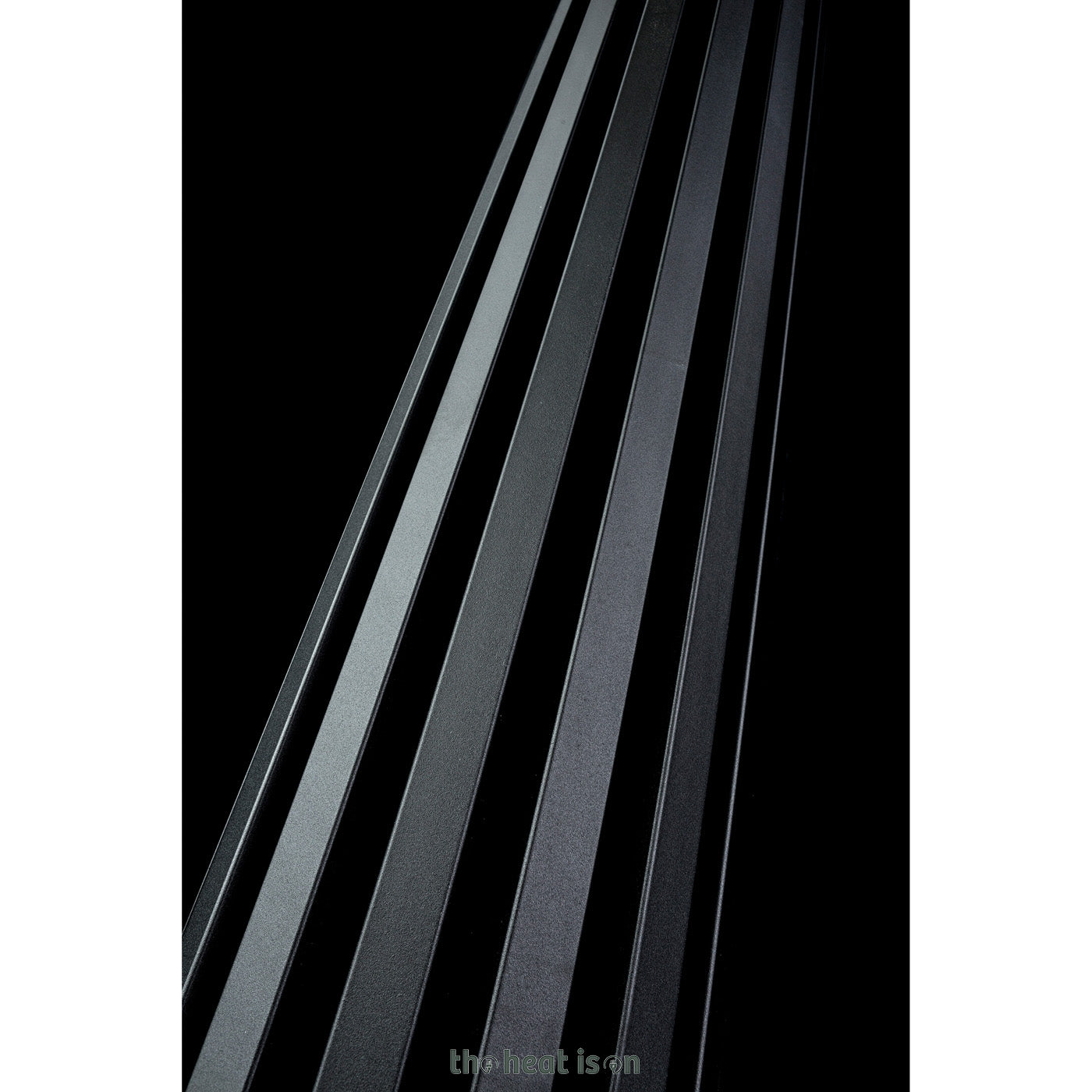 Terma TRIGA AN, 1900h x 280w(mm), 3590 BTUs Half Round Vertical Designer Radiator, Heban Black