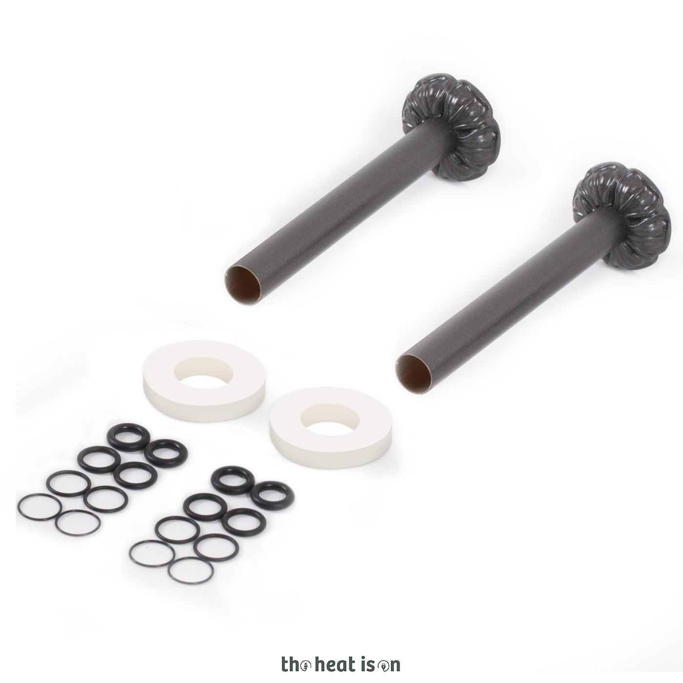 Thermostatic Radiator Valves (TRVs) & Pipe Masking,  Raw Metal, LEFT or RIGHT SIDED, ANGLED, ARTISTIC with HANDLE