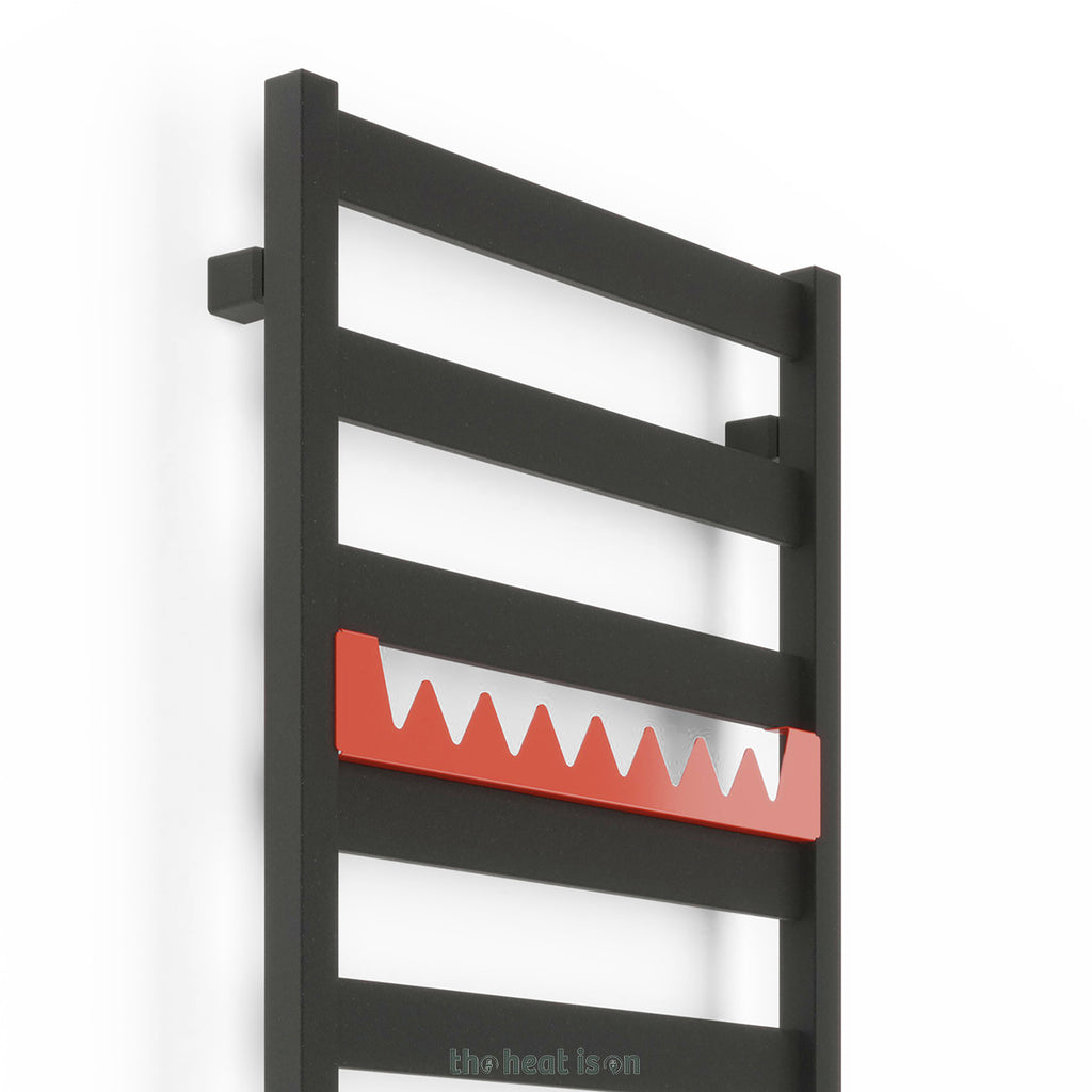 10-metal-hanger-shelf-accessory-happy-hanger-shark-300mm-wide-super-matt-pure-red-ral-3028-for-terma-vivo-towel-rail