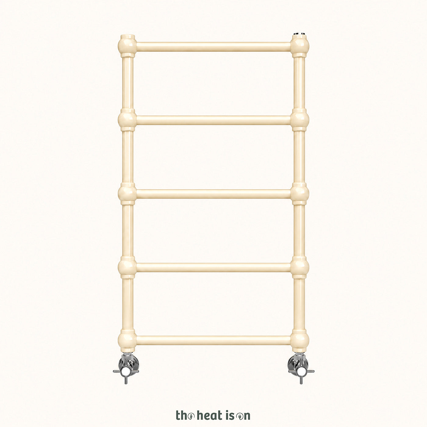 Terma RETRO, 800h x 504w(mm), 717 BTUs Heated Towel Rail, Sparkling Cream