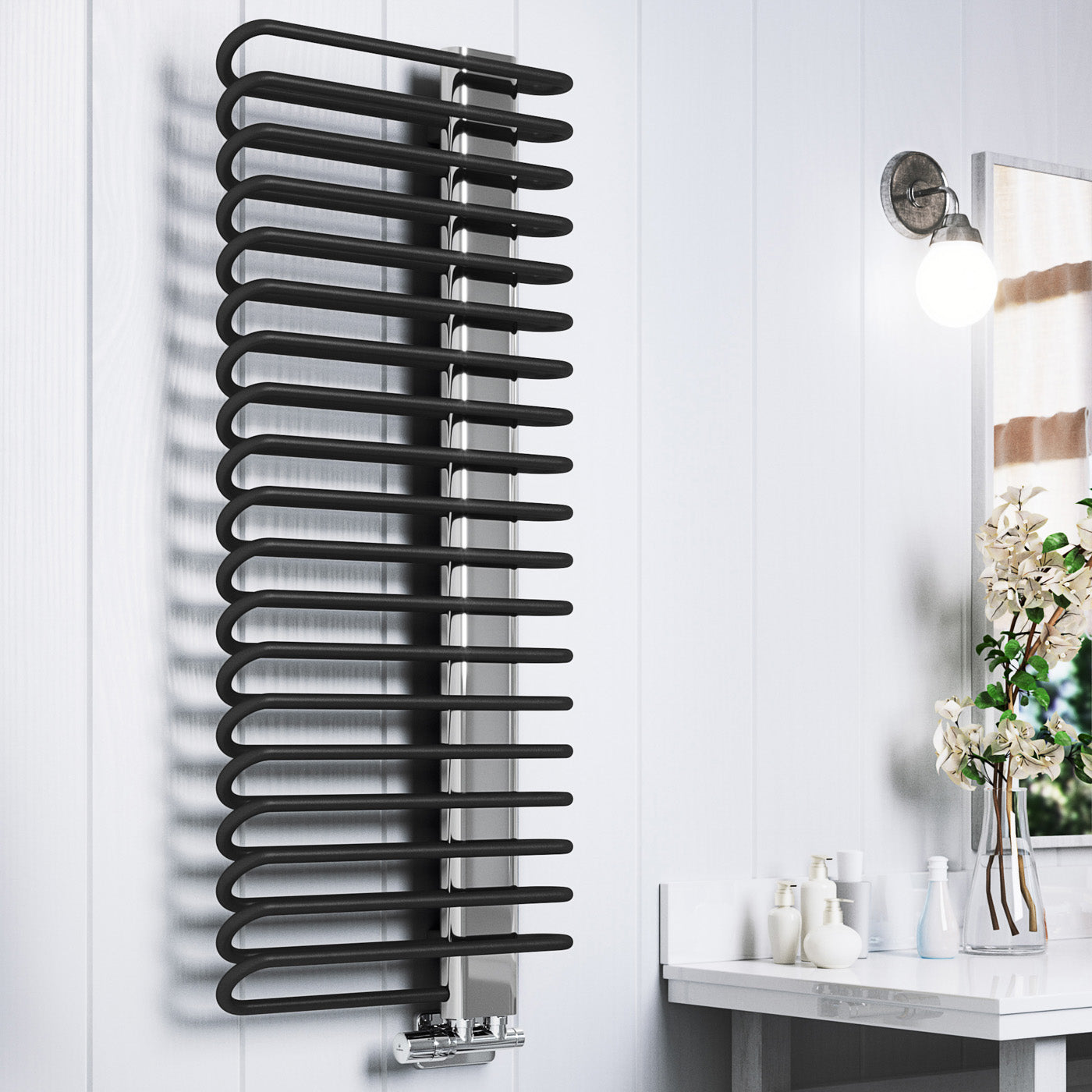 10_Terma-MICHELLE_-1200h-x-500w_mm_-2459-BTUs-Heated-Towel-Rail_-Metallic-Black-_Bars_-_-Chrome-_Masking