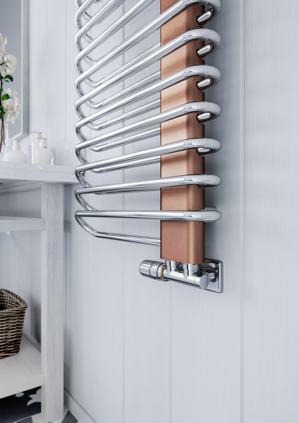 10_Terma-MICHELLE_-1200h-x-500w_mm_-2459-BTUs-Heated-Towel-Rail_-Nickel-Gloss-_Bars_-_-Copper-_Masking