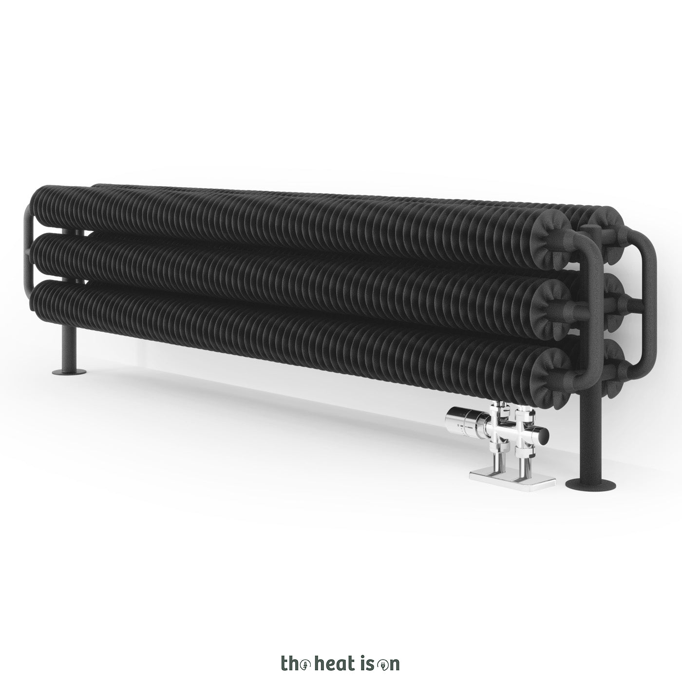 Terma RIBBON HSD, 290h x 1540w(mm), 4115 BTUs Designer Radiator, Metallic Grey