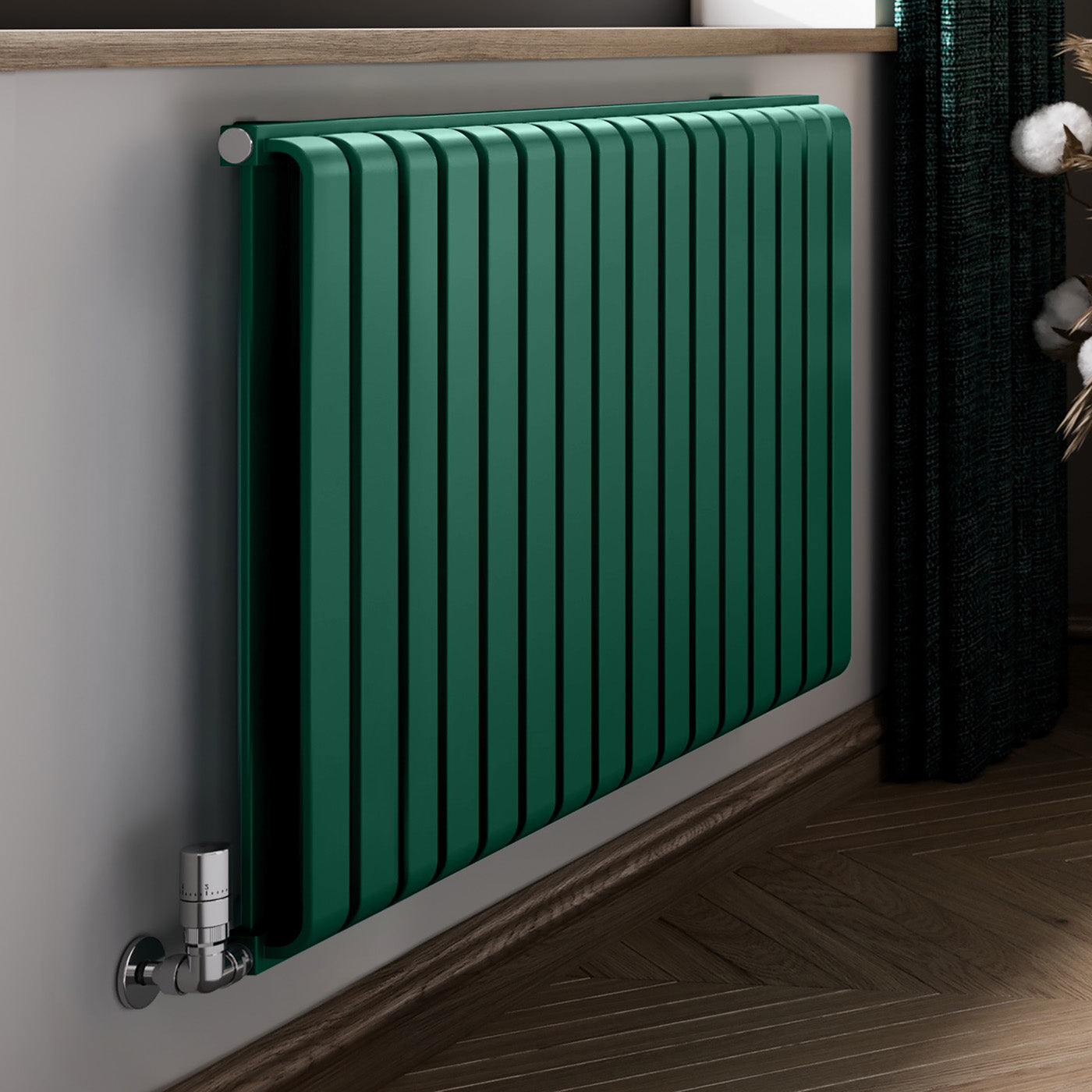 10_Terma-WARP-ROOM_-630h-x-1045w_mm_-3945-BTUs-Heated-Towel-Rail_-RAL-6028-_Matt_-Green